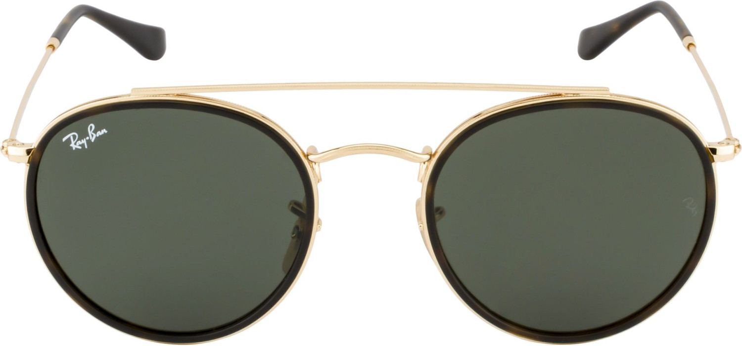 Image of Ray-Ban UV Protection Round Sunglasses (Free Size) (For Men & Women, Grey)