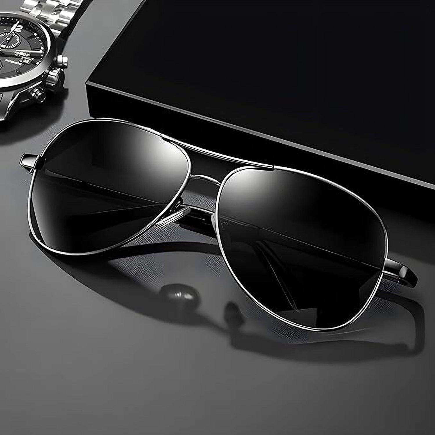 Image of BLACK BURG Aviator Sunglasses