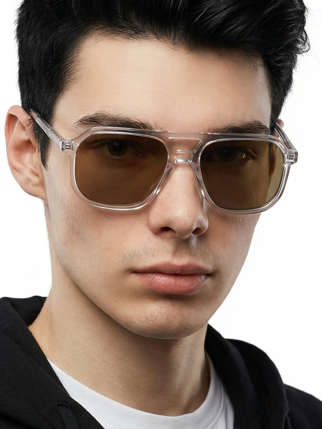 Image of john jacobs Polarized, UV Protection Aviator Sunglasses (56) (For Men & Women, Brown)