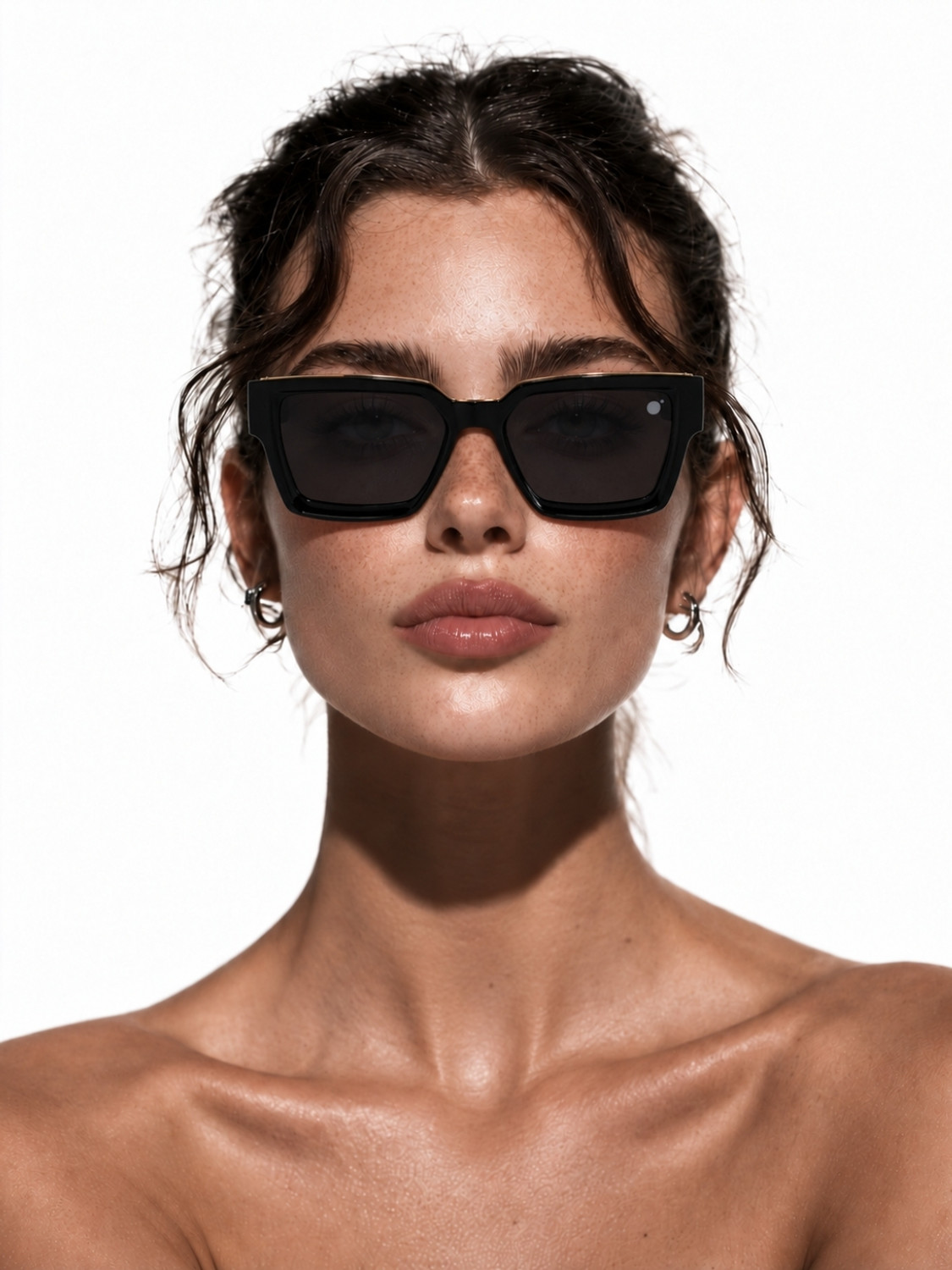Image of MOONX Polarized, UV Protection Wayfarer Sunglasses (Free Size) (For Men & Women, Black)