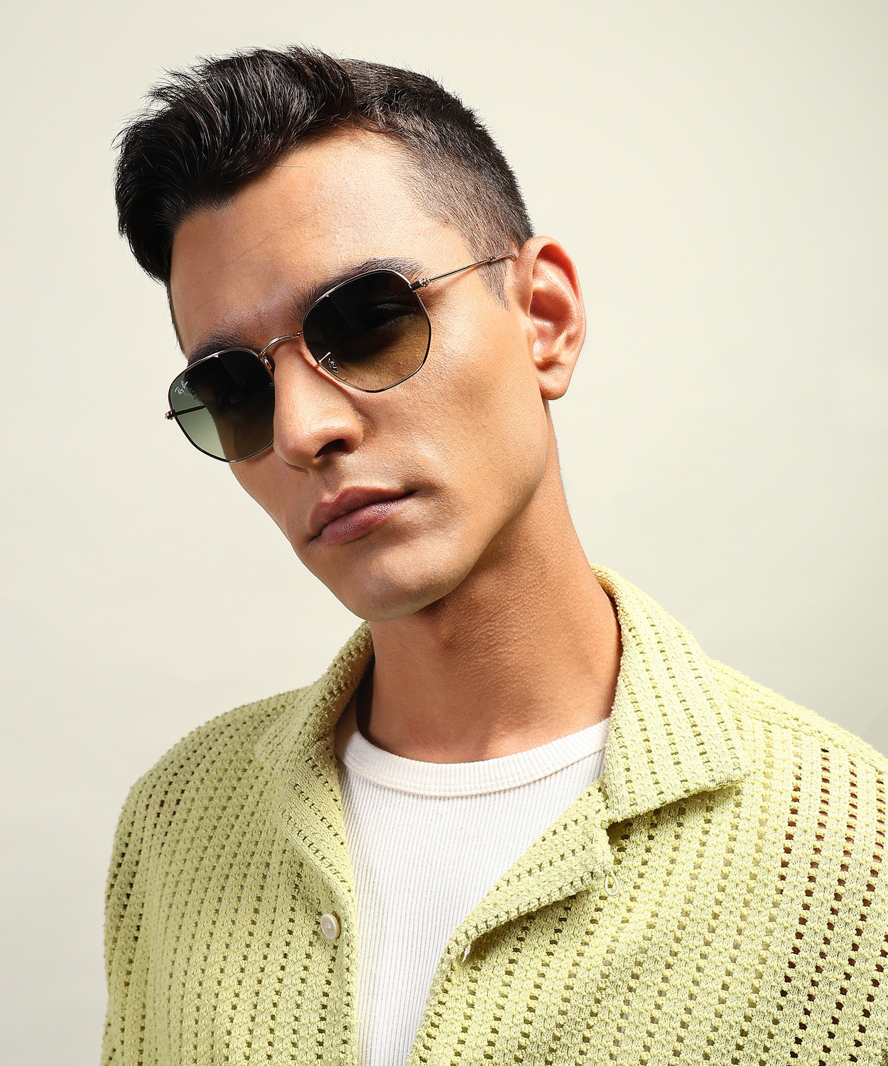 Image of Ray-Ban Gradient Over-sized Sunglasses (51) (For Men & Women, Green)