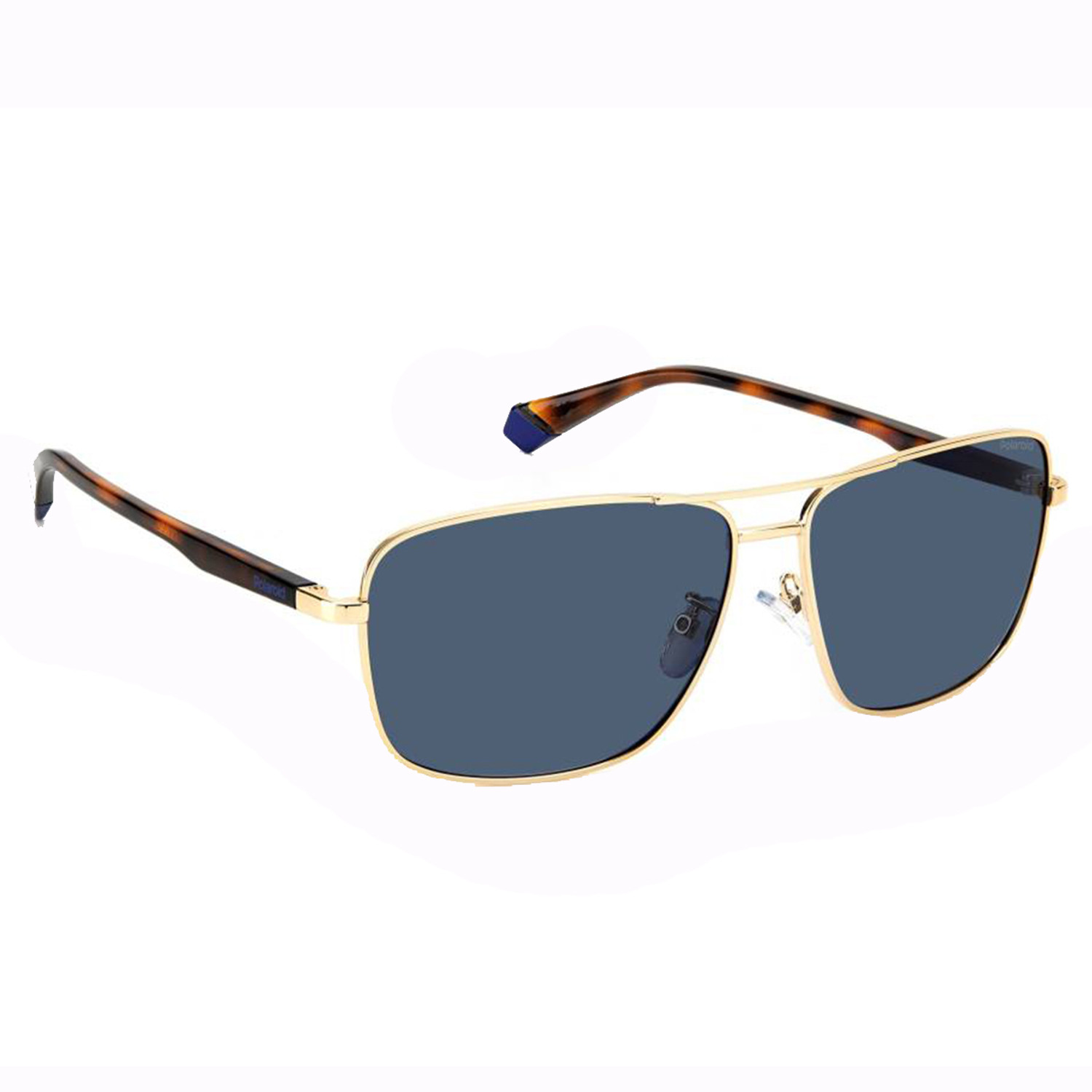 Image of POLAROID Polarized Rectangular Sunglasses (61) (For Men & Women, Blue)