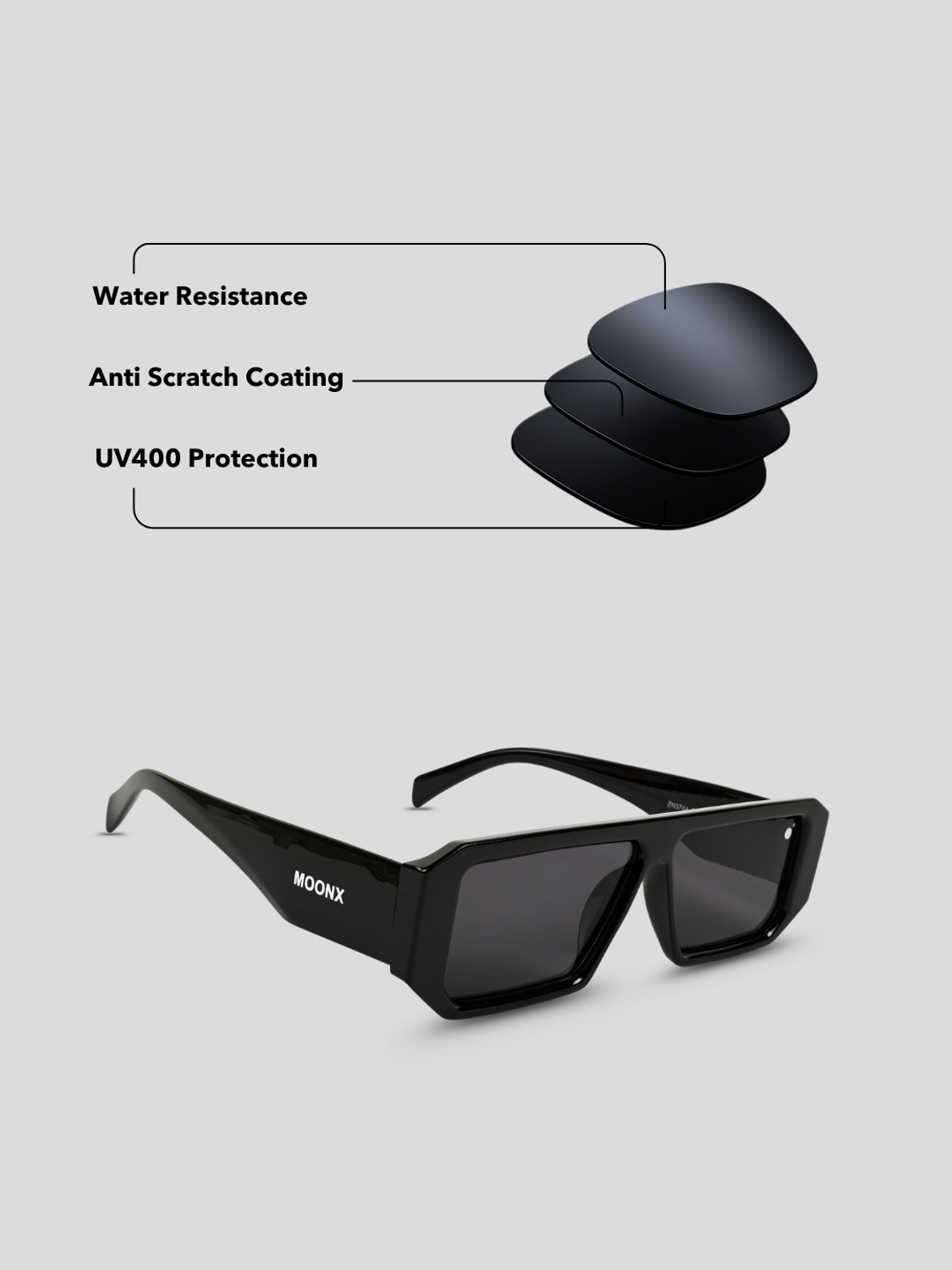 Image of moonx Rectangular Sunglasses