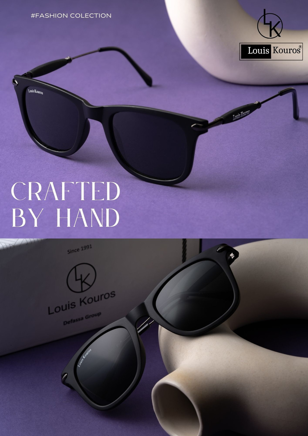 Image of LOUIS KOUROS Wayfarer Sunglasses