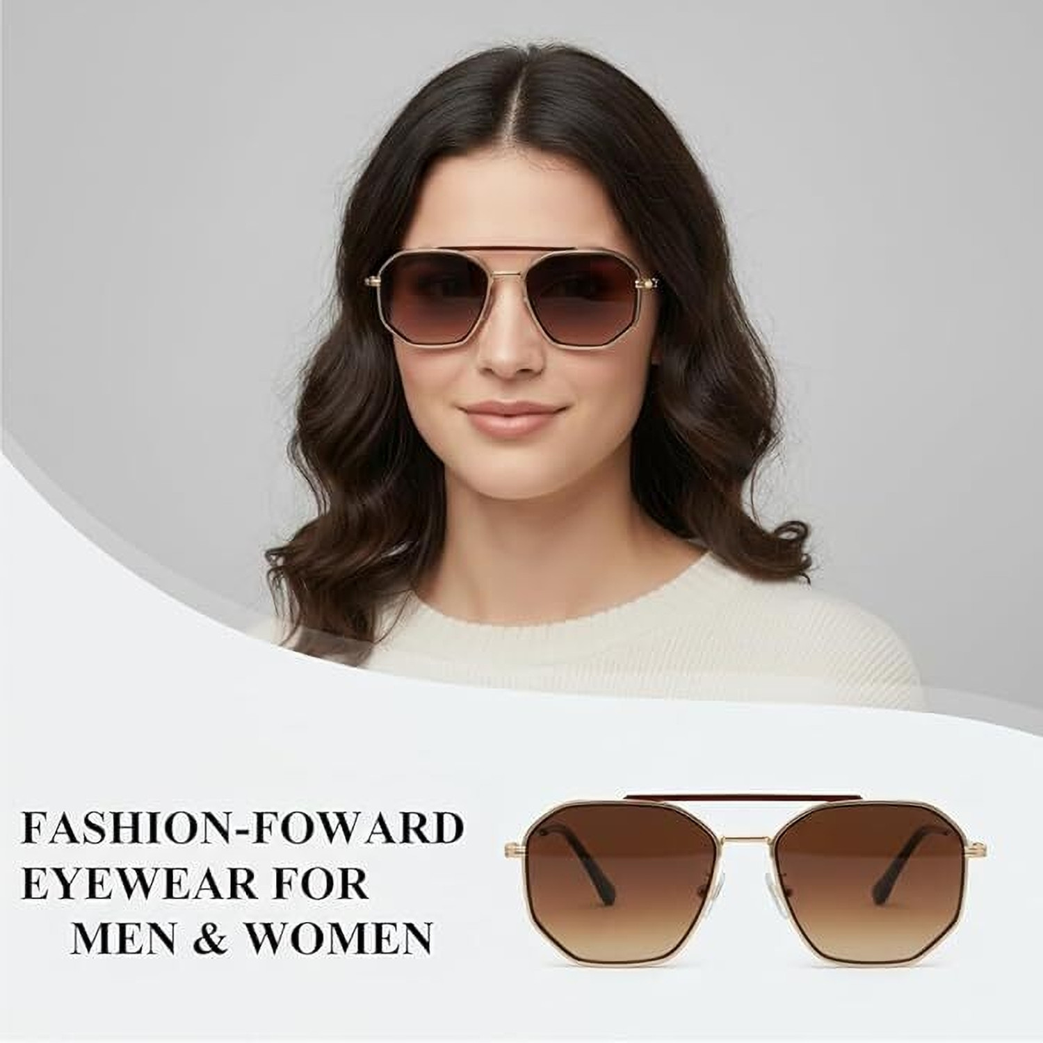 Image of BLACK BURG Retro Square Sunglasses