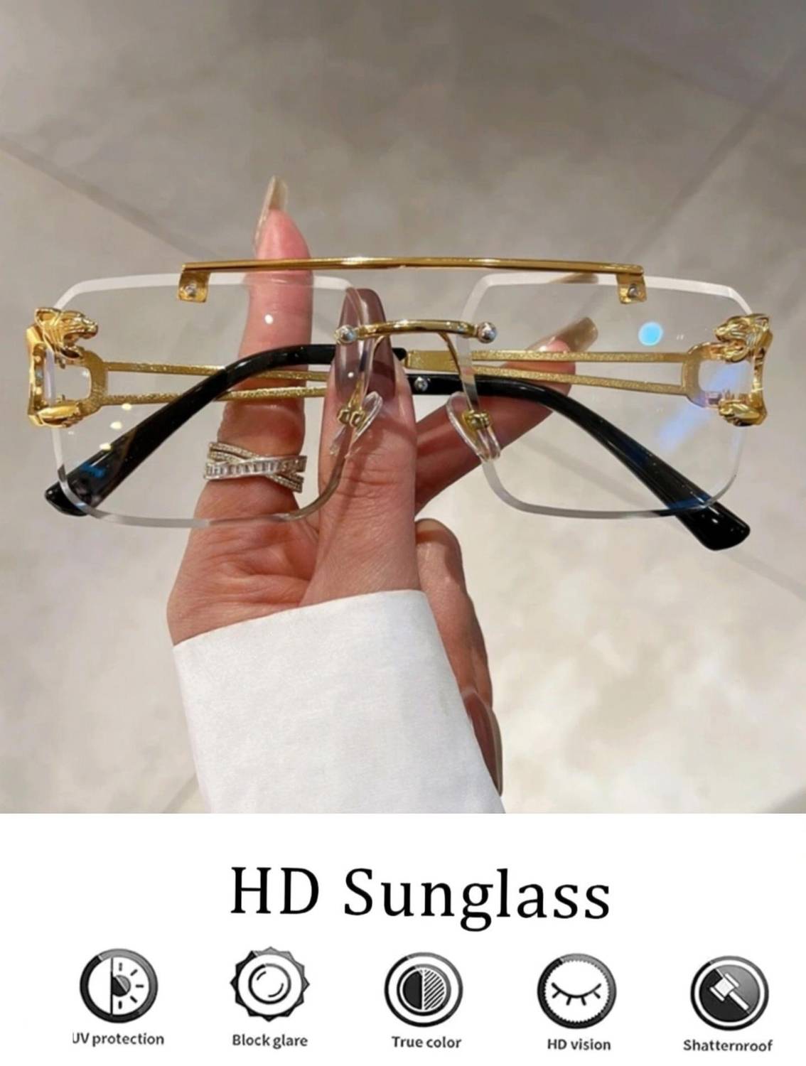 Zeemork Retro Square Sunglasses - Image 1
