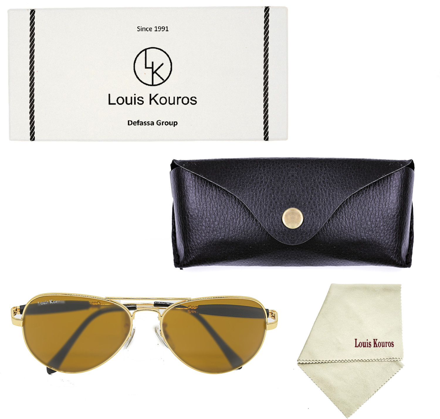 Image of LOUIS KOUROS Aviator, Oval Sunglasses