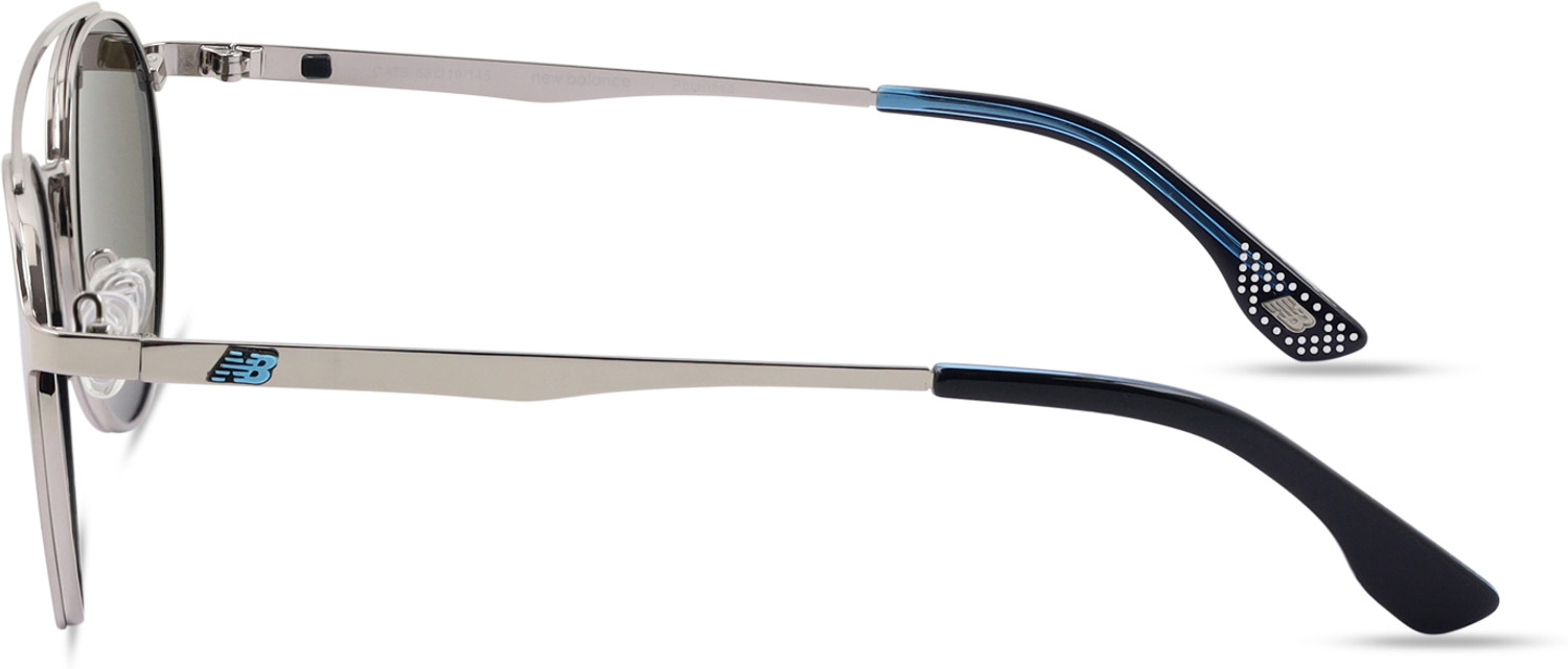 Image of New Balance UV Protection Round Sunglasses (53) (For Men, Blue)