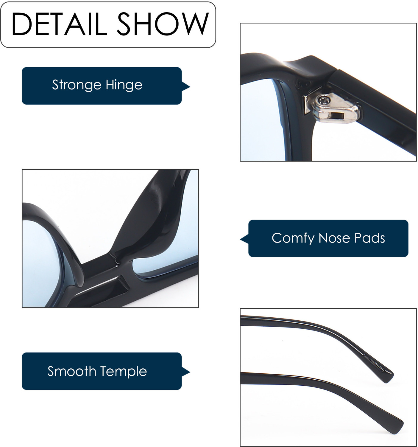 Image of Poshh eyewear Retro Square Sunglasses