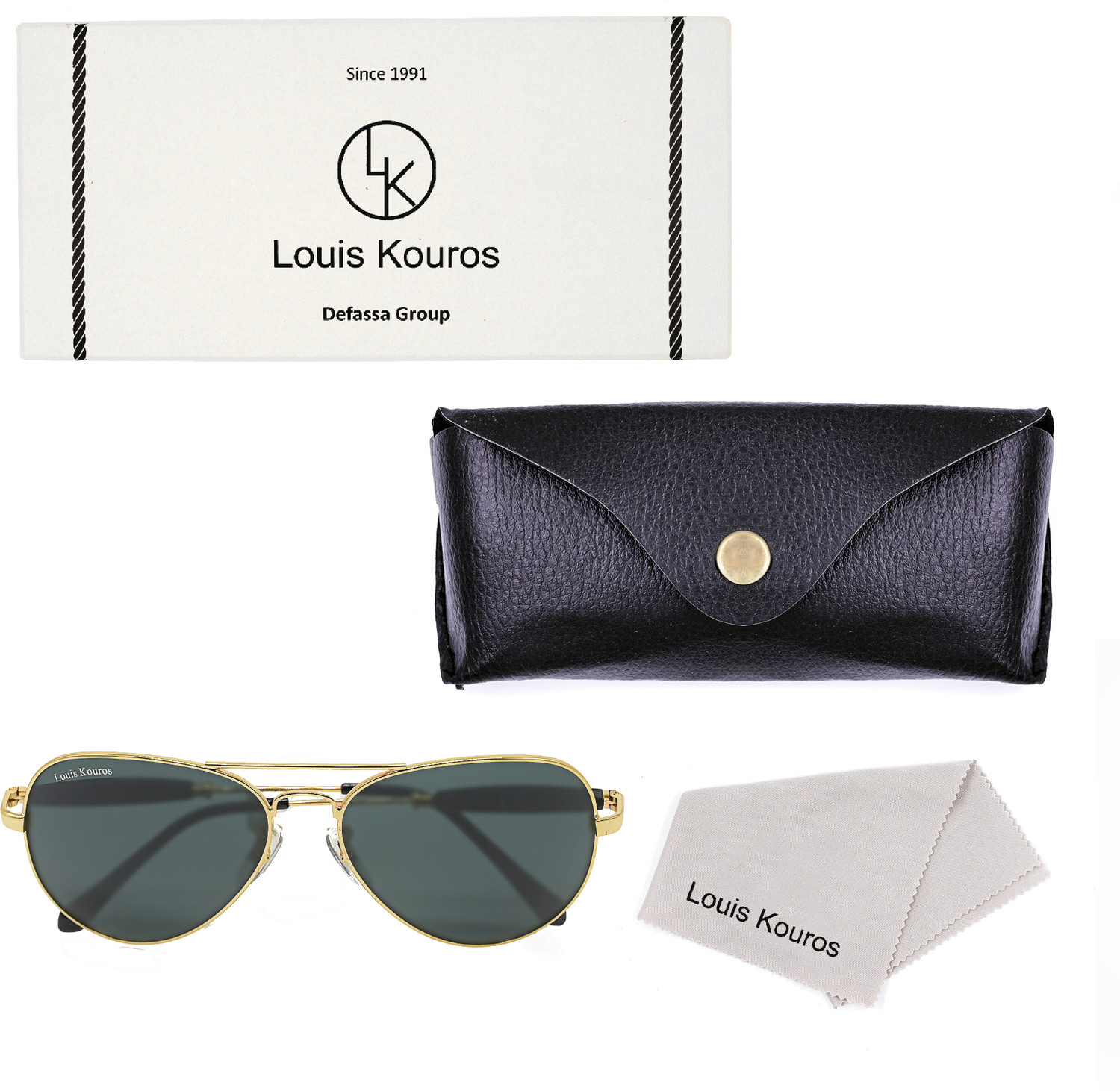Image of LOUIS KOUROS Aviator Sunglasses