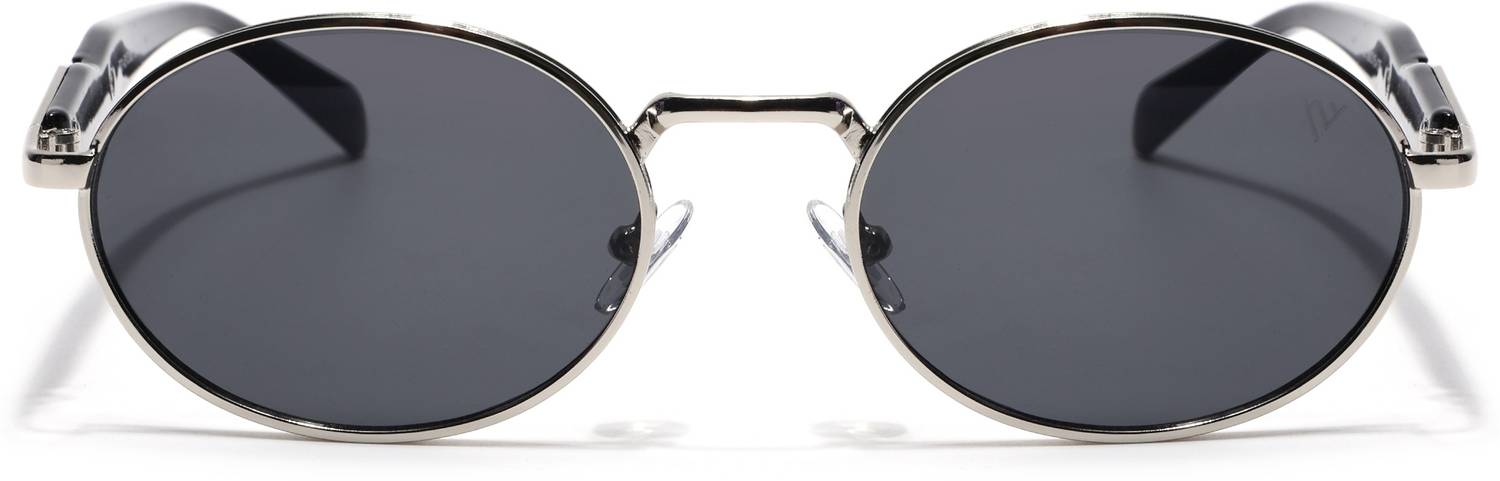 VOYAGE Oval Sunglasses Black - Image 2