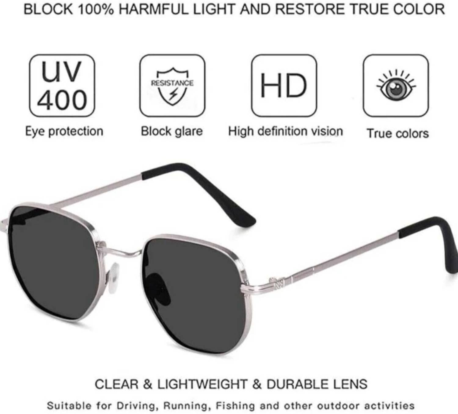 krishnafashion Retro Square Sunglasses - Image 5