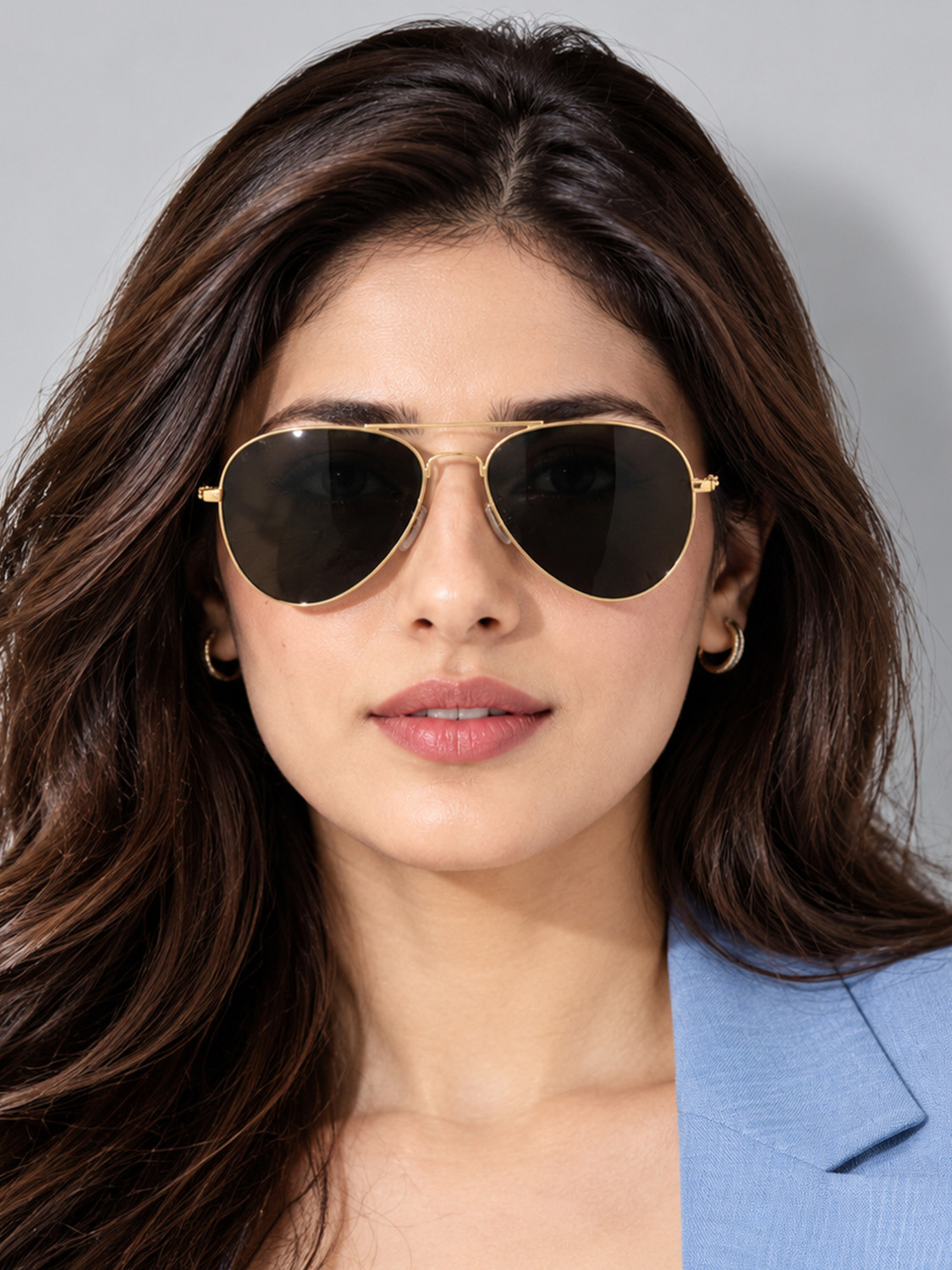 Image of ROYAL SON UV Protection Aviator Sunglasses (58) (For Men & Women, Black)