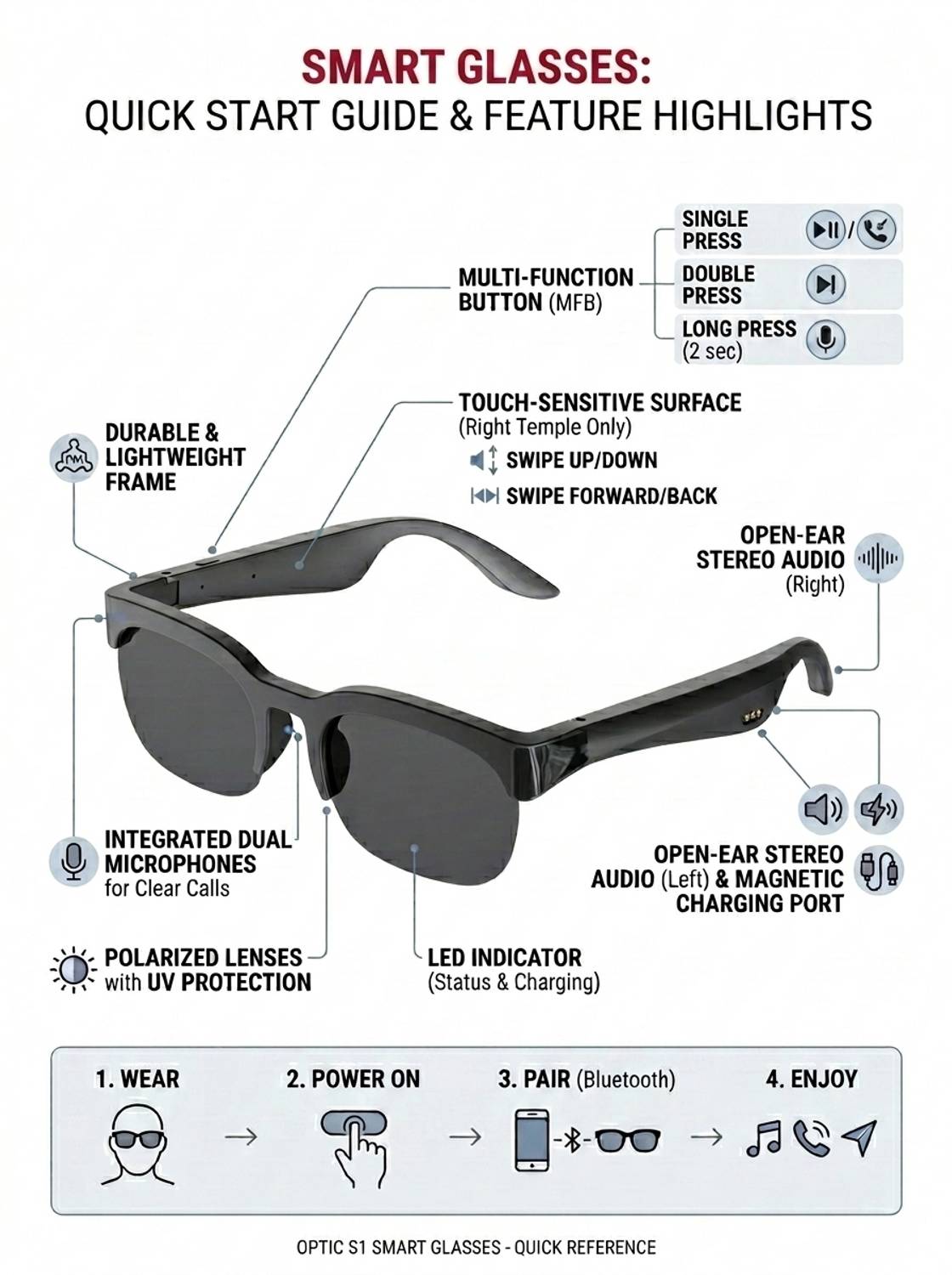 JENOXIA Retro Square Sunglasses - Image 2