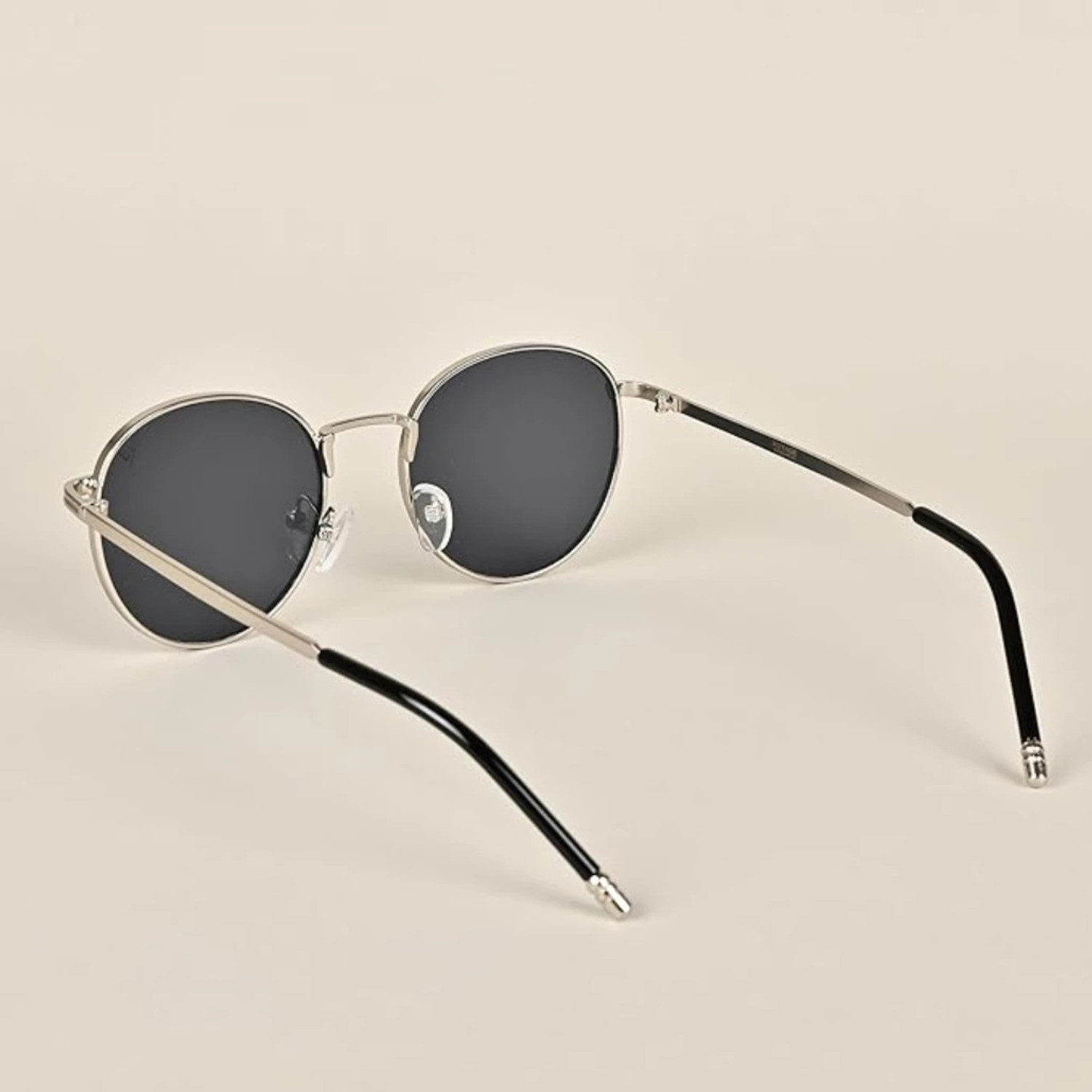 Image of SpadeAces Others, Polarized Round Sunglasses (Free Size) (For Men, Black)