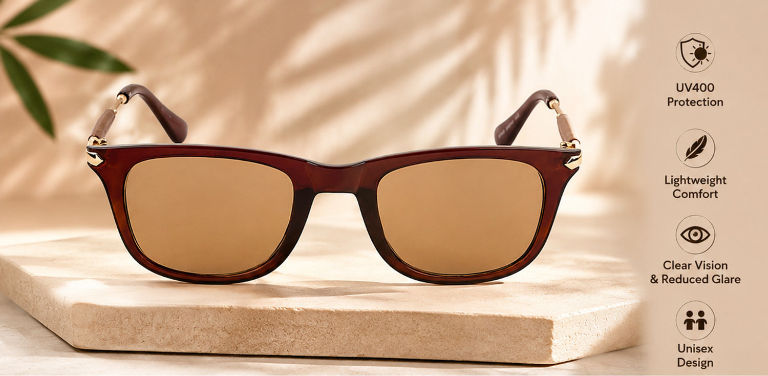 Image of METRONAUT UV Protection, Riding Glasses, Toughened Glass Lens Sunglass