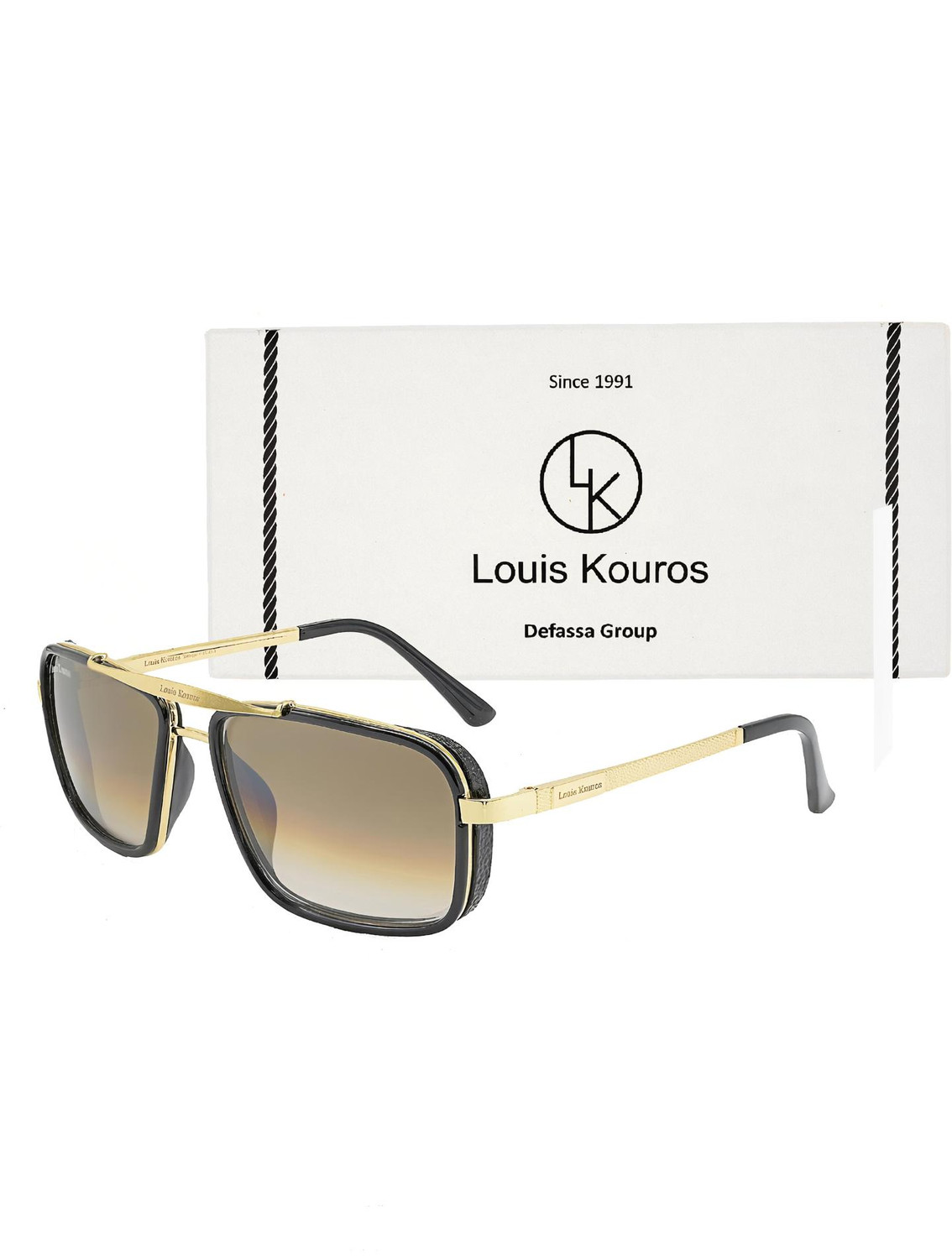 Image of LOUIS KOUROS Rectangular Sunglasses