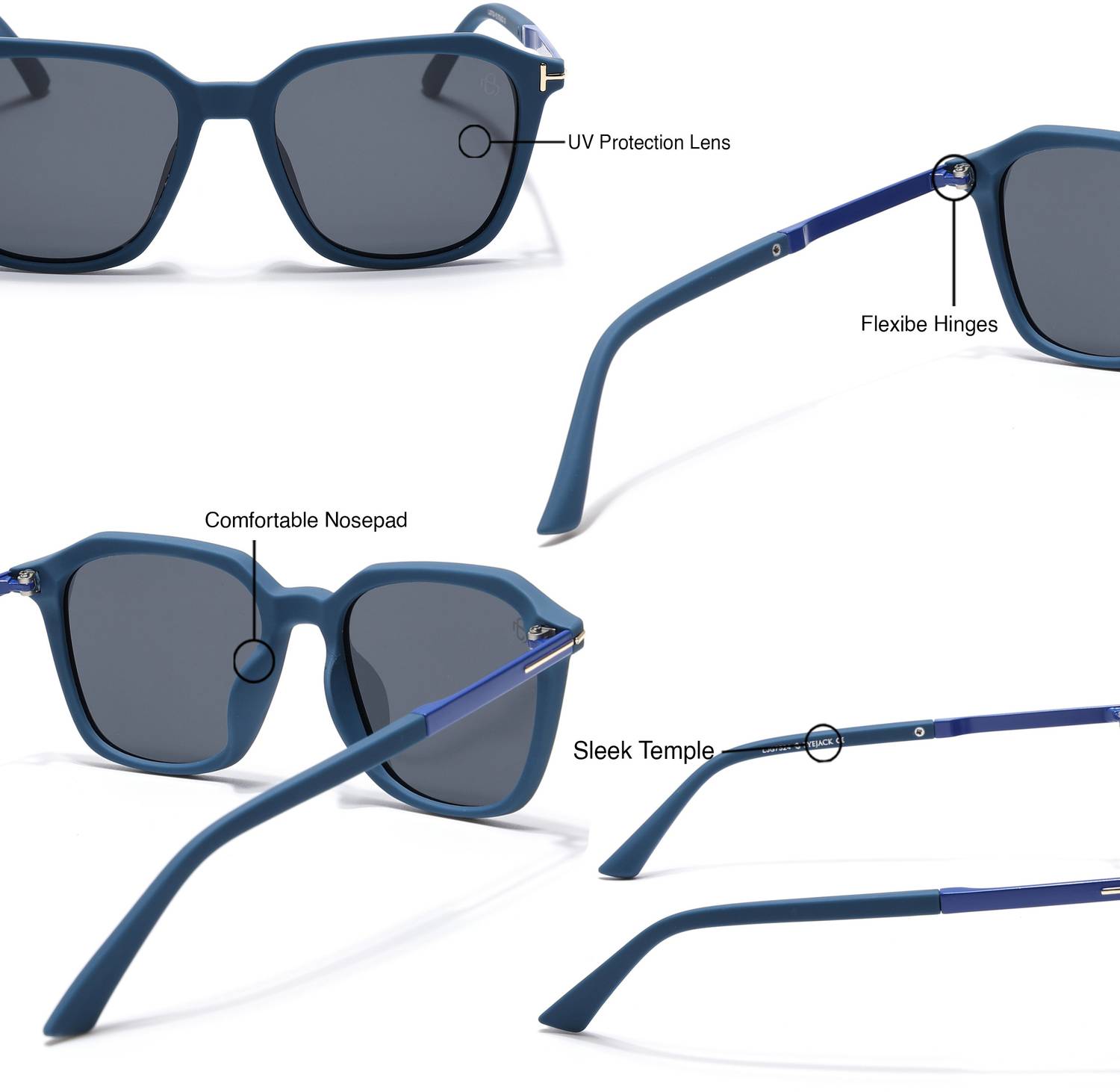 Eyejack by Voyage Retro Square Sunglasses - Image 5
