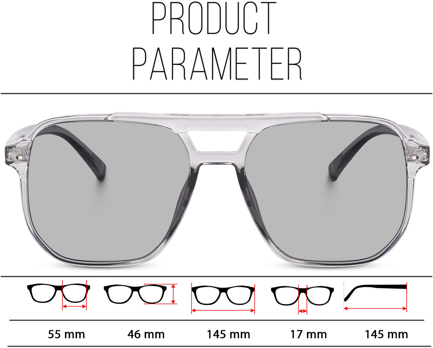Image of Poshh eyewear Retro Square Sunglasses