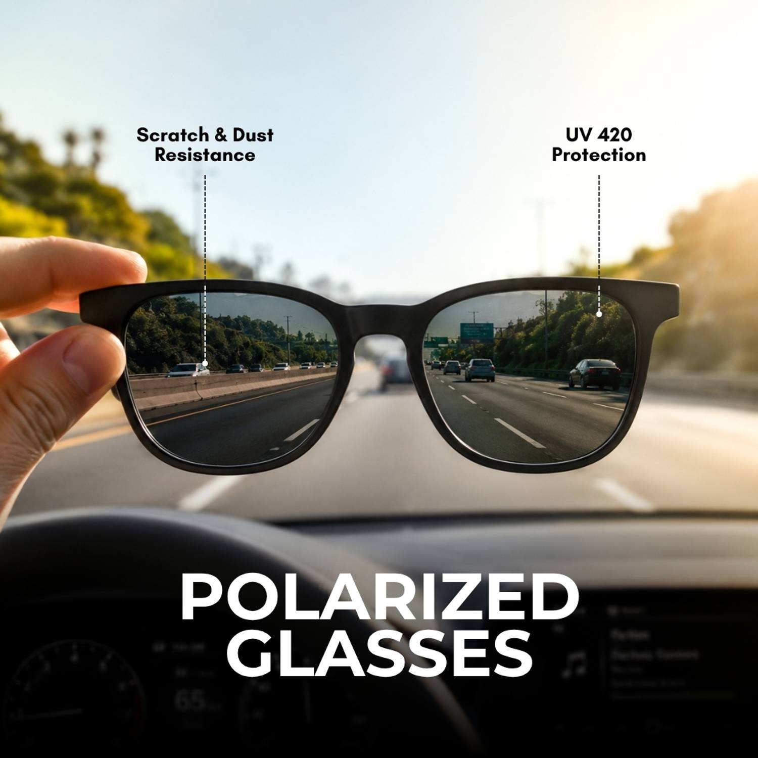 Eyeric Retro Square Sunglasses - Image 3