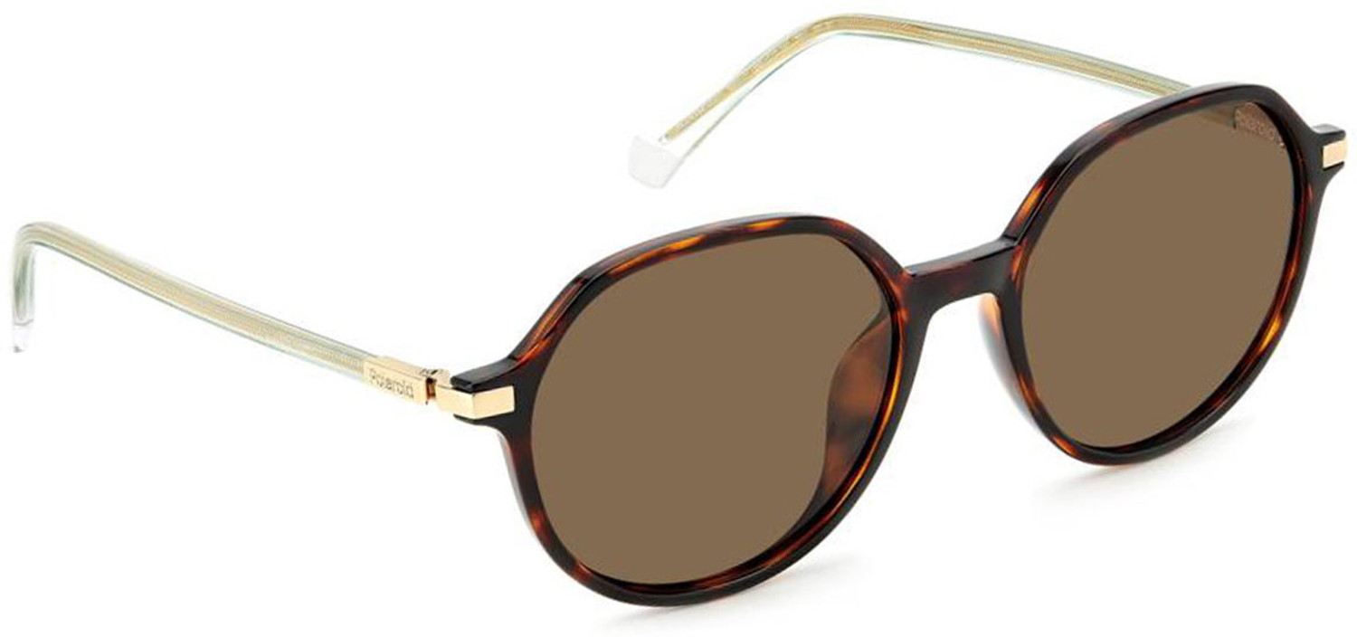 Image of POLAROID Polarized Oval Sunglasses (53) (For Men & Women, Brown)