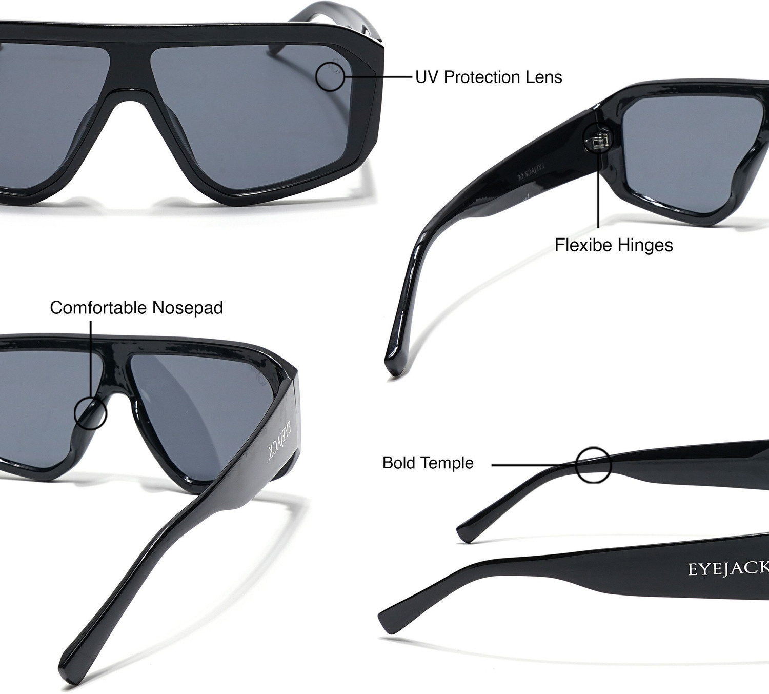 Image of Eyejack by Voyage Wayfarer Sunglasses