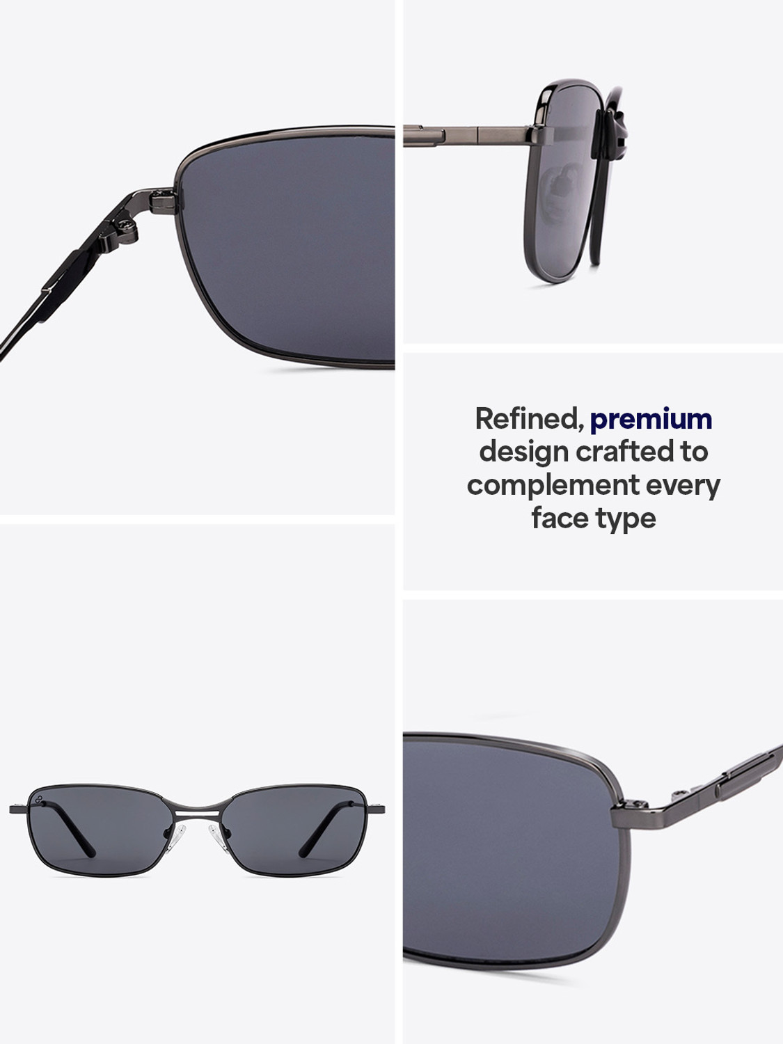 Image of VINCENT CHASE Rectangular Sunglasses