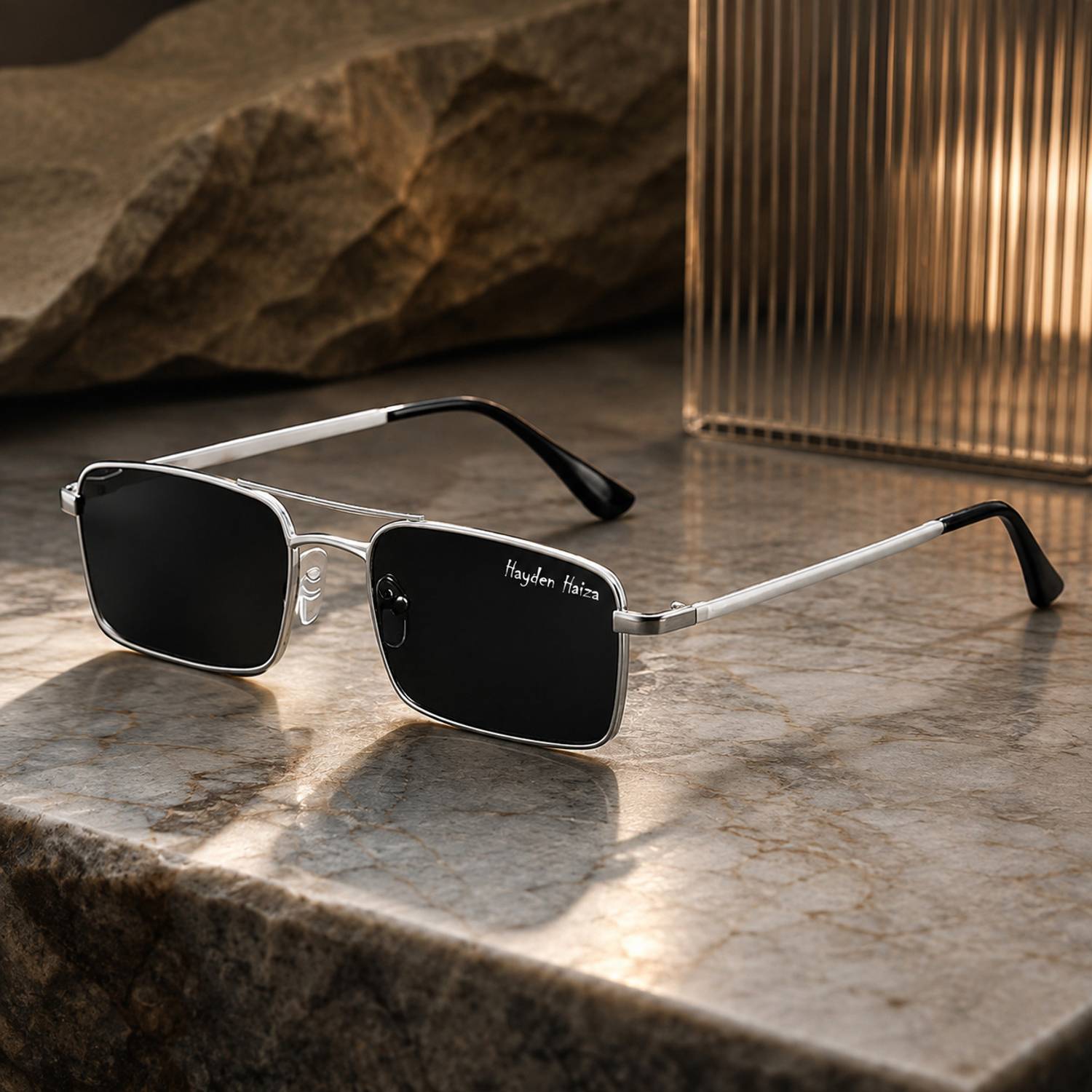 hayden haiza Retro Square Sunglasses - Image 1