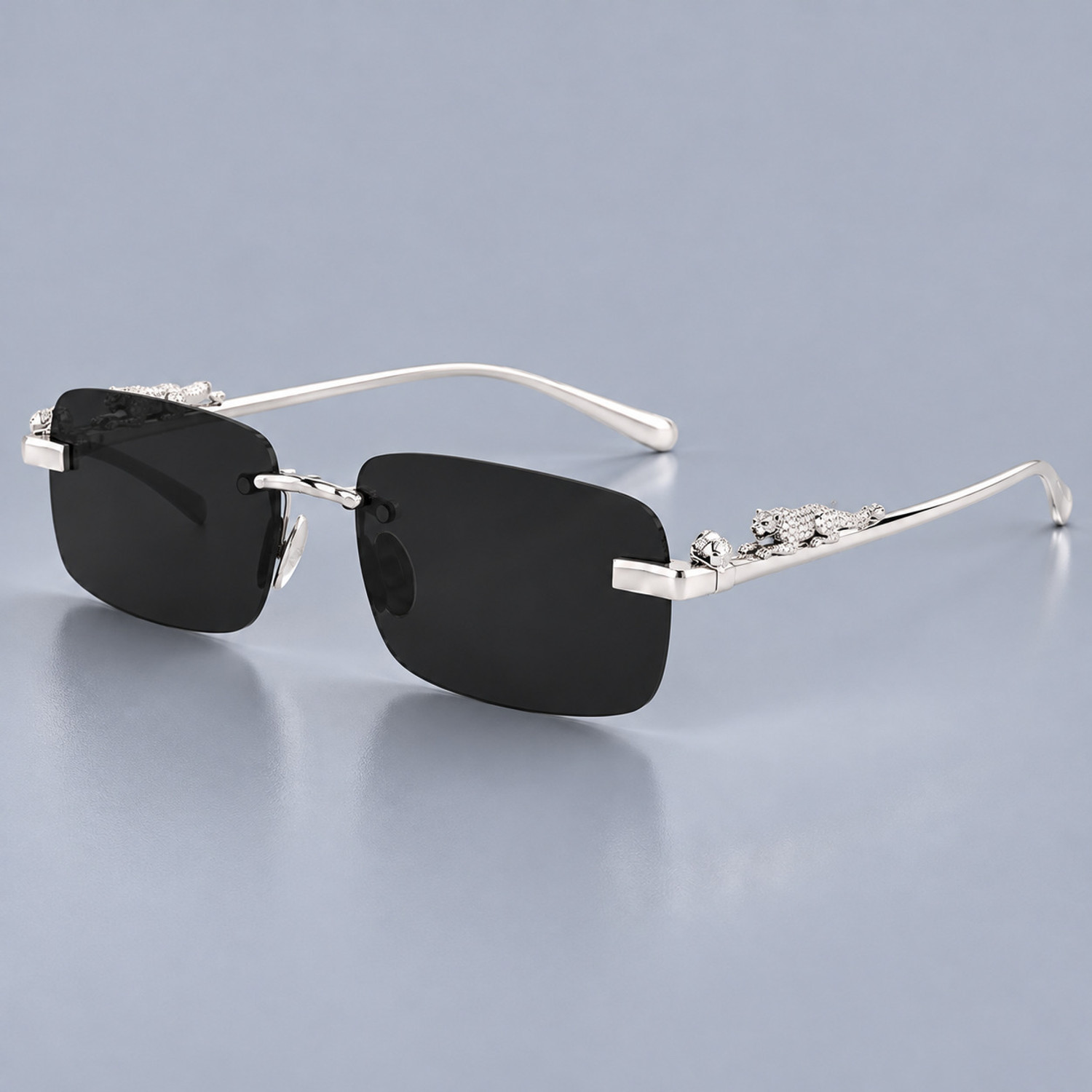 Image of Flashi UV Protection, Riding Glasses, Others Rectangular Sunglasses (Free Size) (For Men, Black)