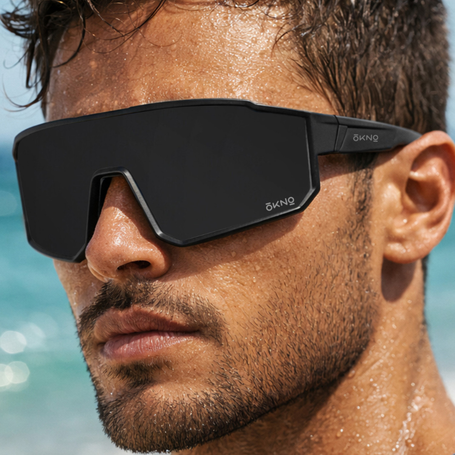 Image of Eyewearlabs Rectangular, Wrap-around, Over-sized, Sports Sunglasses