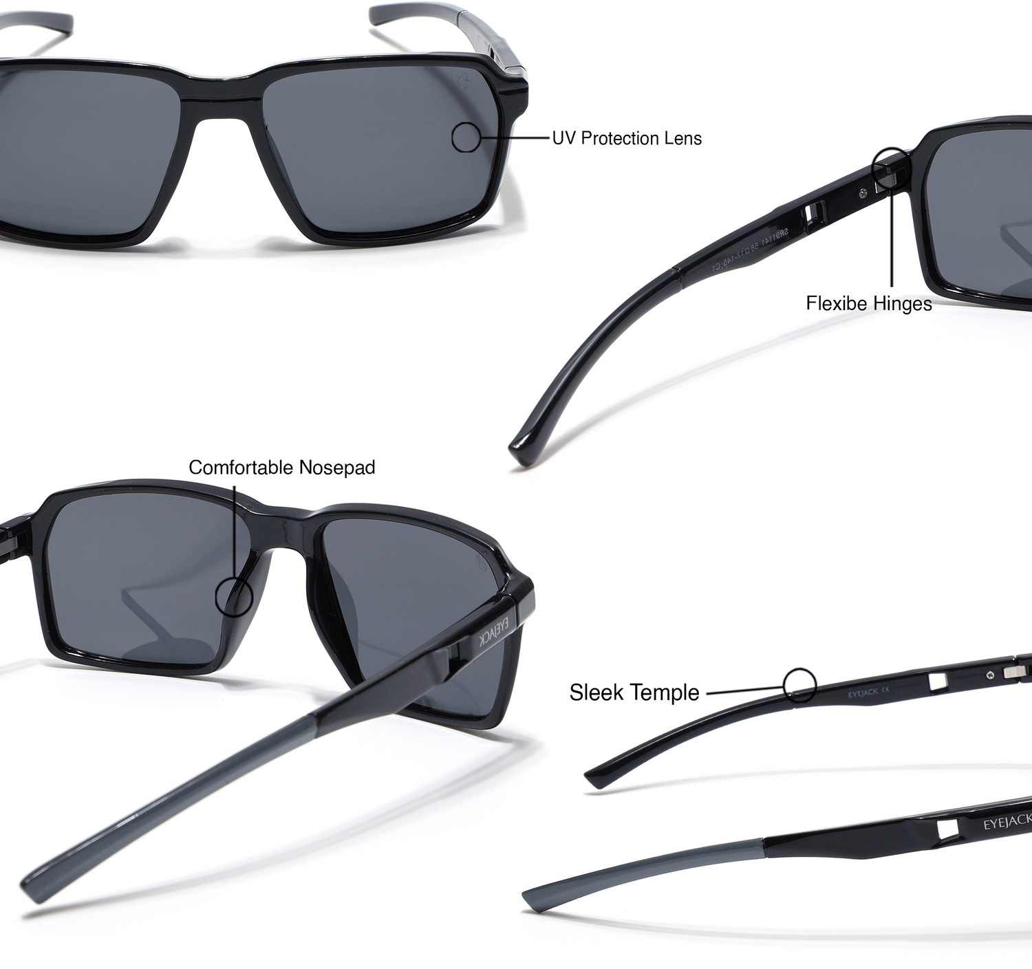 Image of Eyejack by Voyage Wayfarer Sunglasses