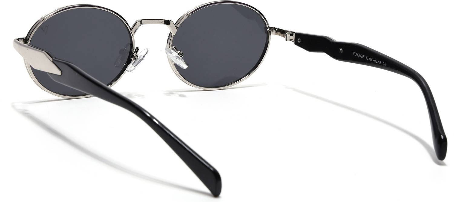 VOYAGE Oval Sunglasses Black - Image 4