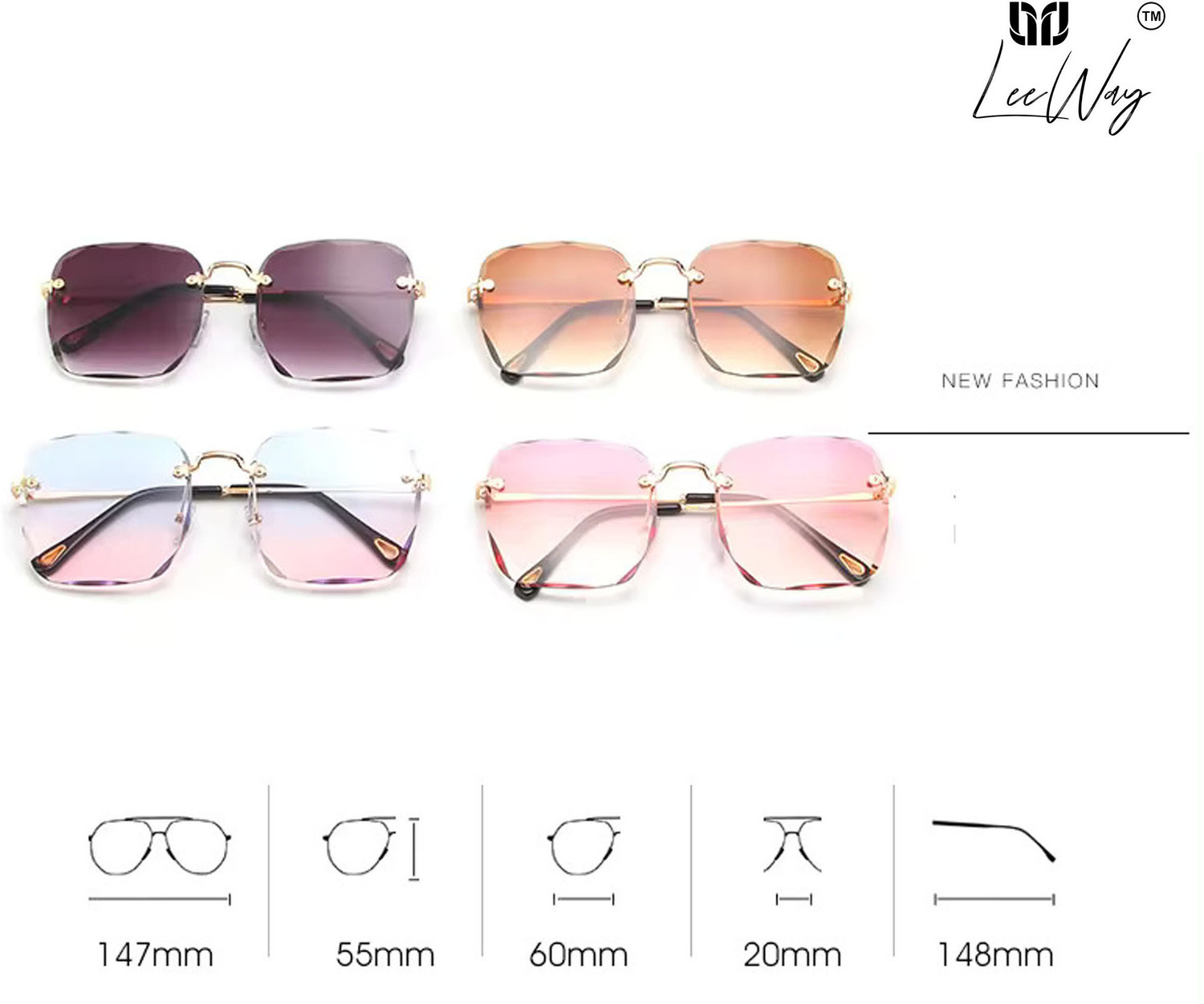 Image of Kalveera Retro Square Sunglasses