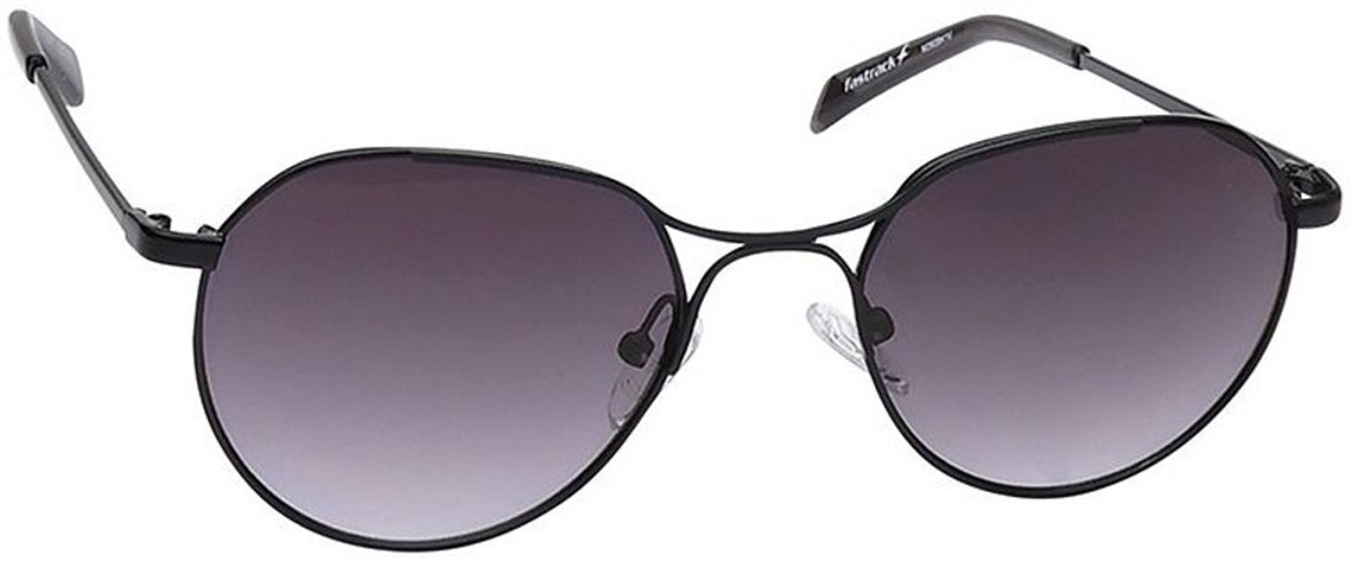 Image of Fastrack UV Protection, Gradient Round Sunglasses (52) (For Men & Women, Black)