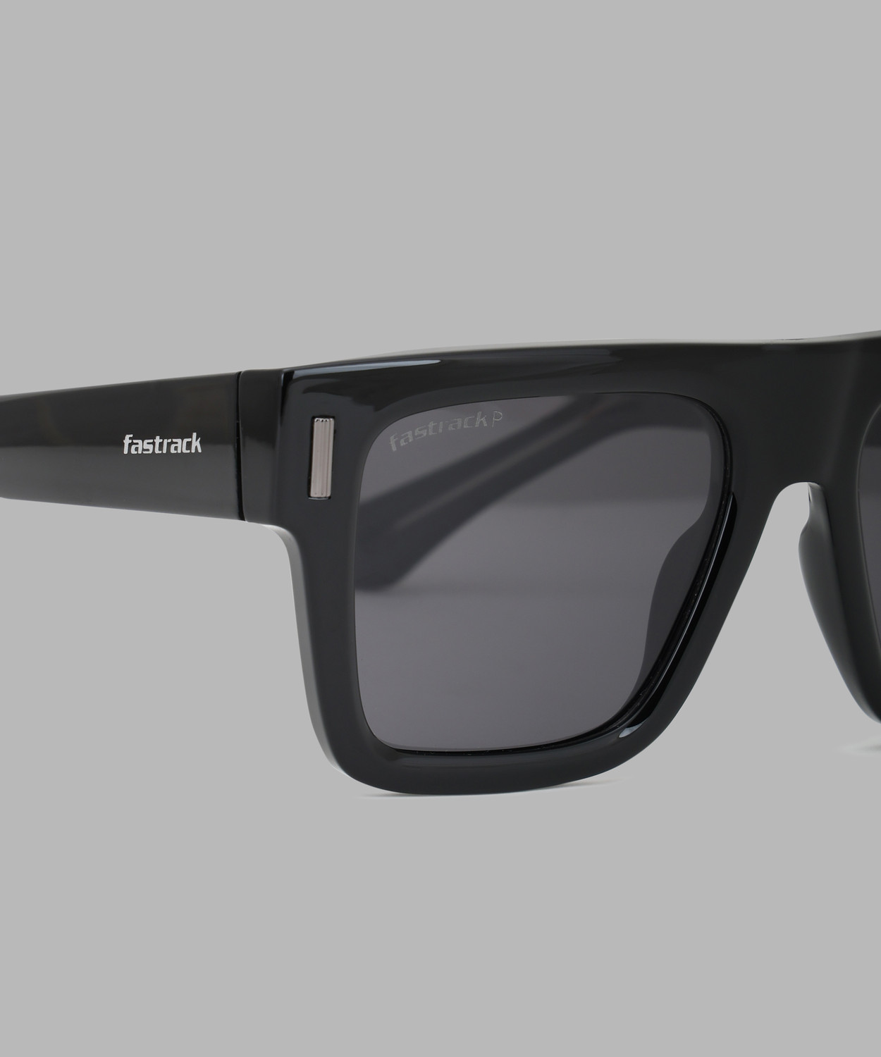 Image of Fastrack Polarized Over-sized Sunglasses (48) (For Men & Women, Grey)