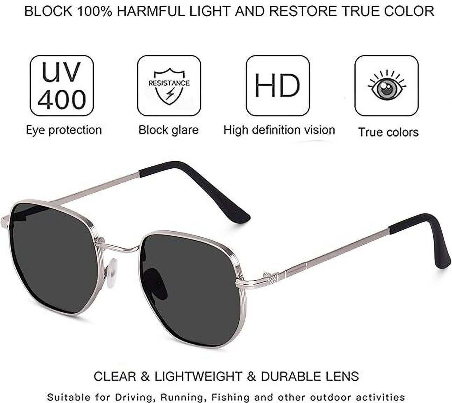 HONUFU Retro Square Sunglasses - Image 4