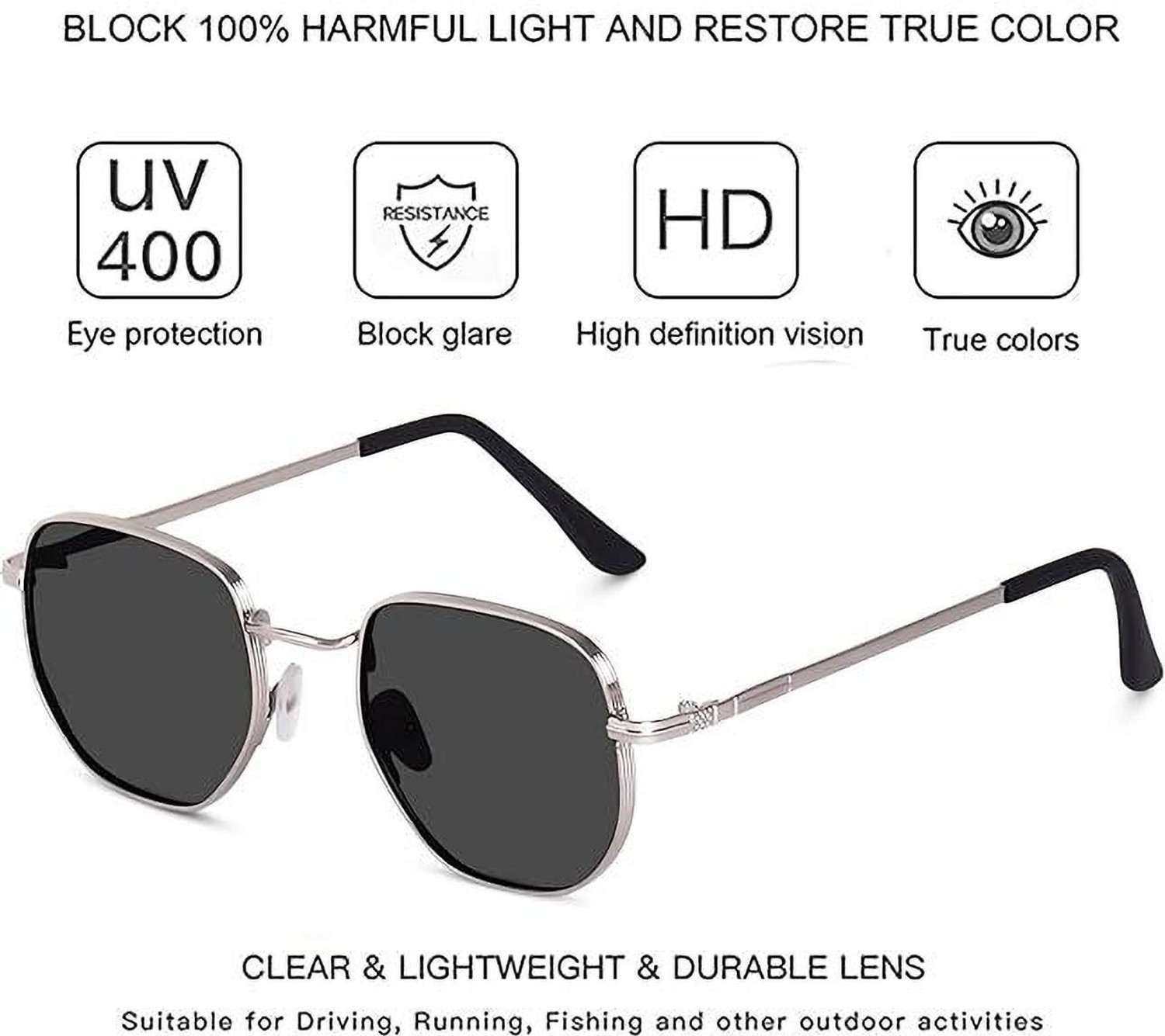 Image of HONUFU EYEWEAR Retro Square Sunglasses