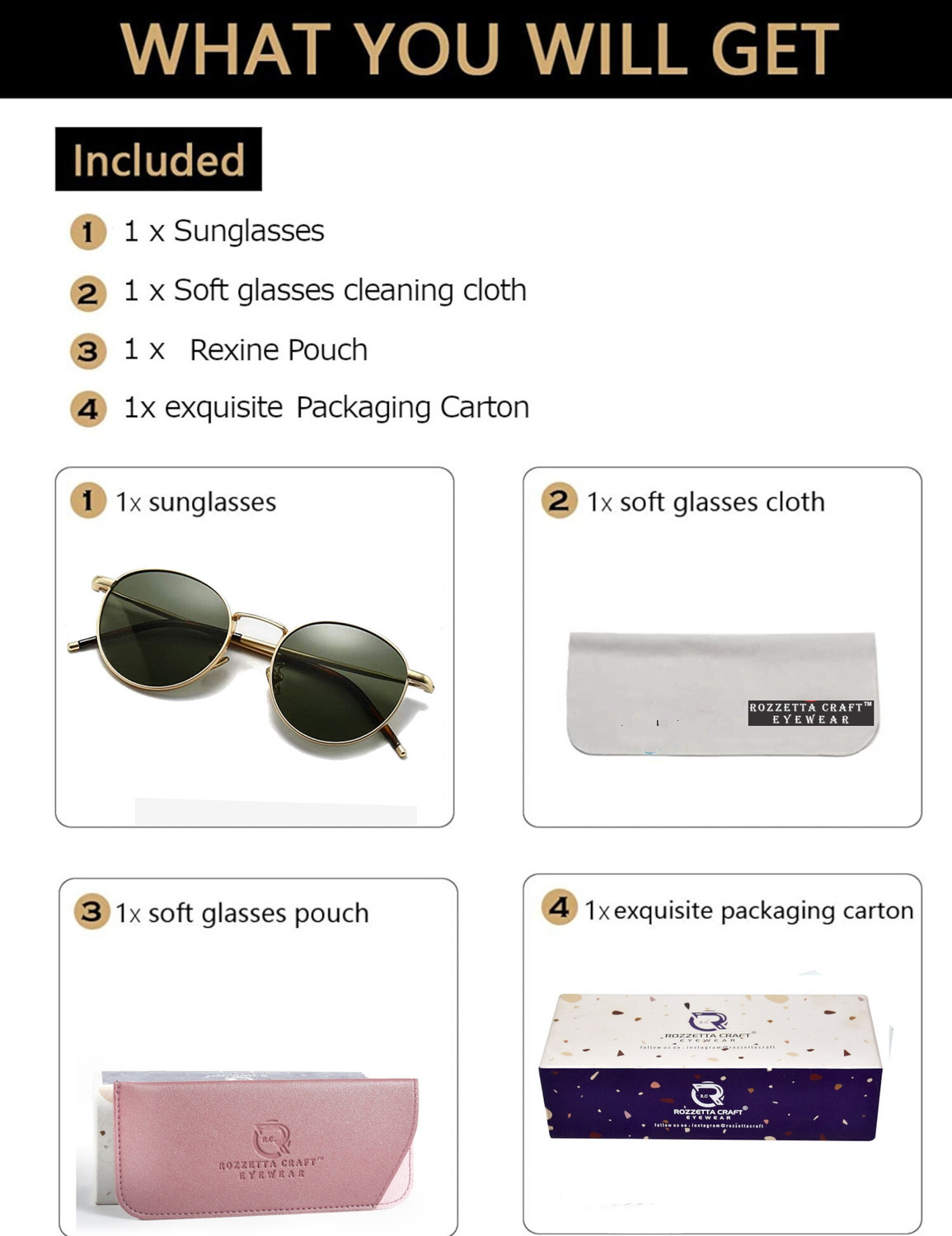 Image of ROZZETTA CRAFT Round Sunglasses