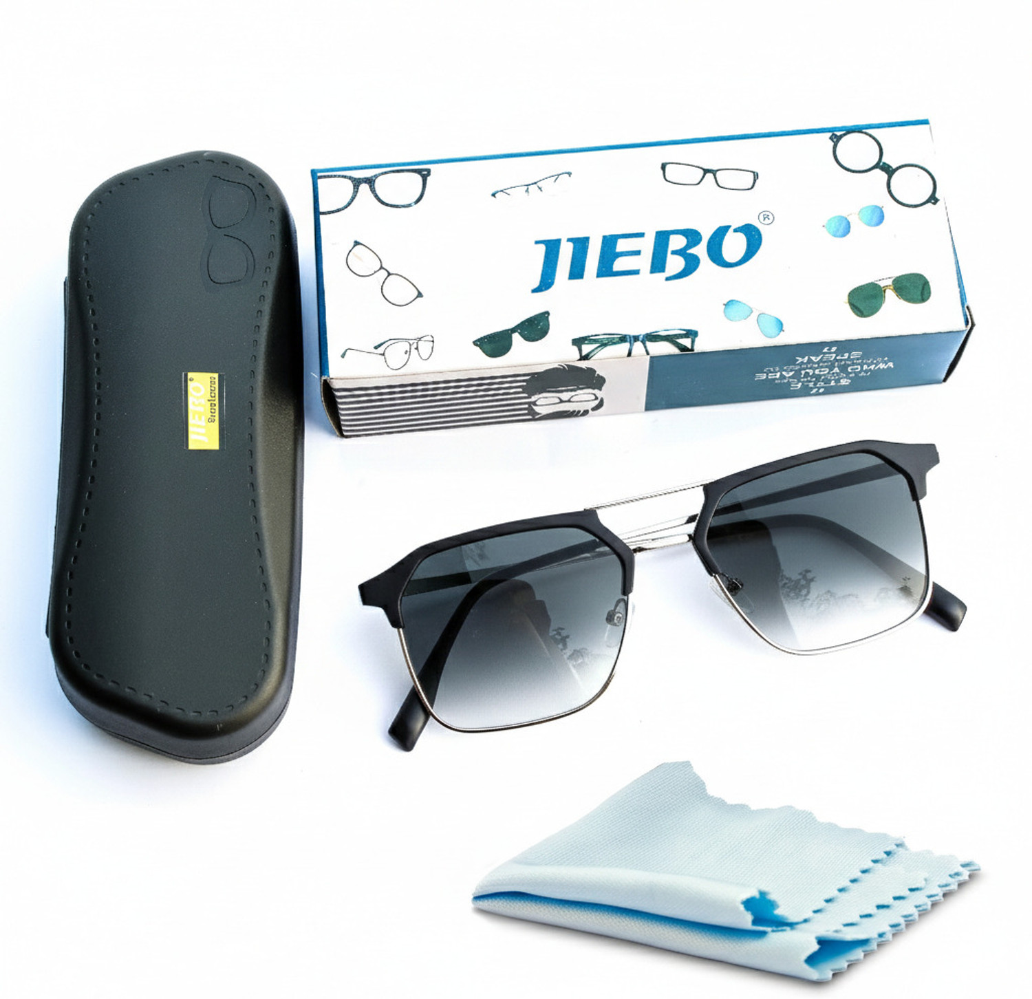 Image of jiebo Retro Square, Clubmaster Sunglasses
