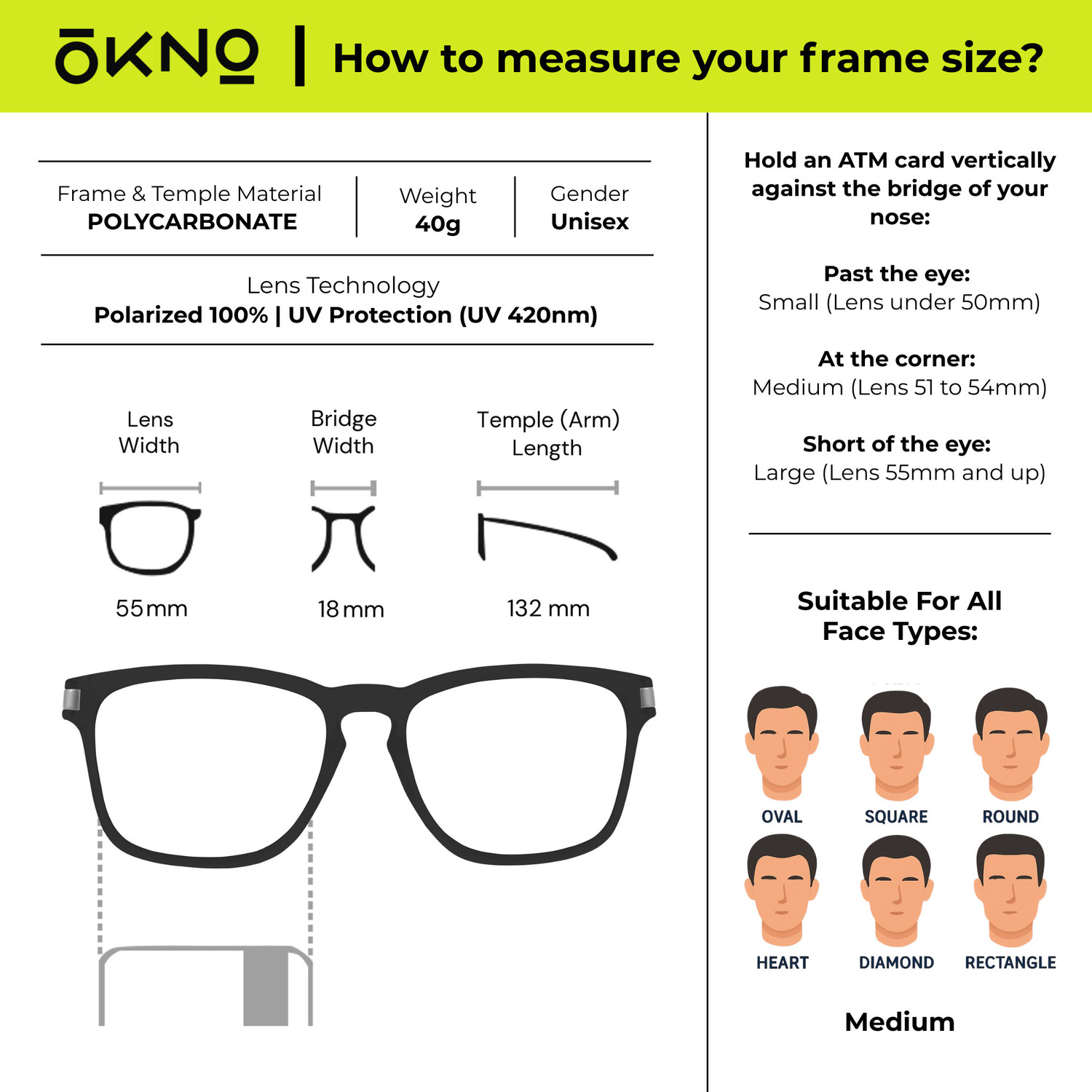 Image of OKNO Retro Square, Wayfarer, Sports Sunglasses