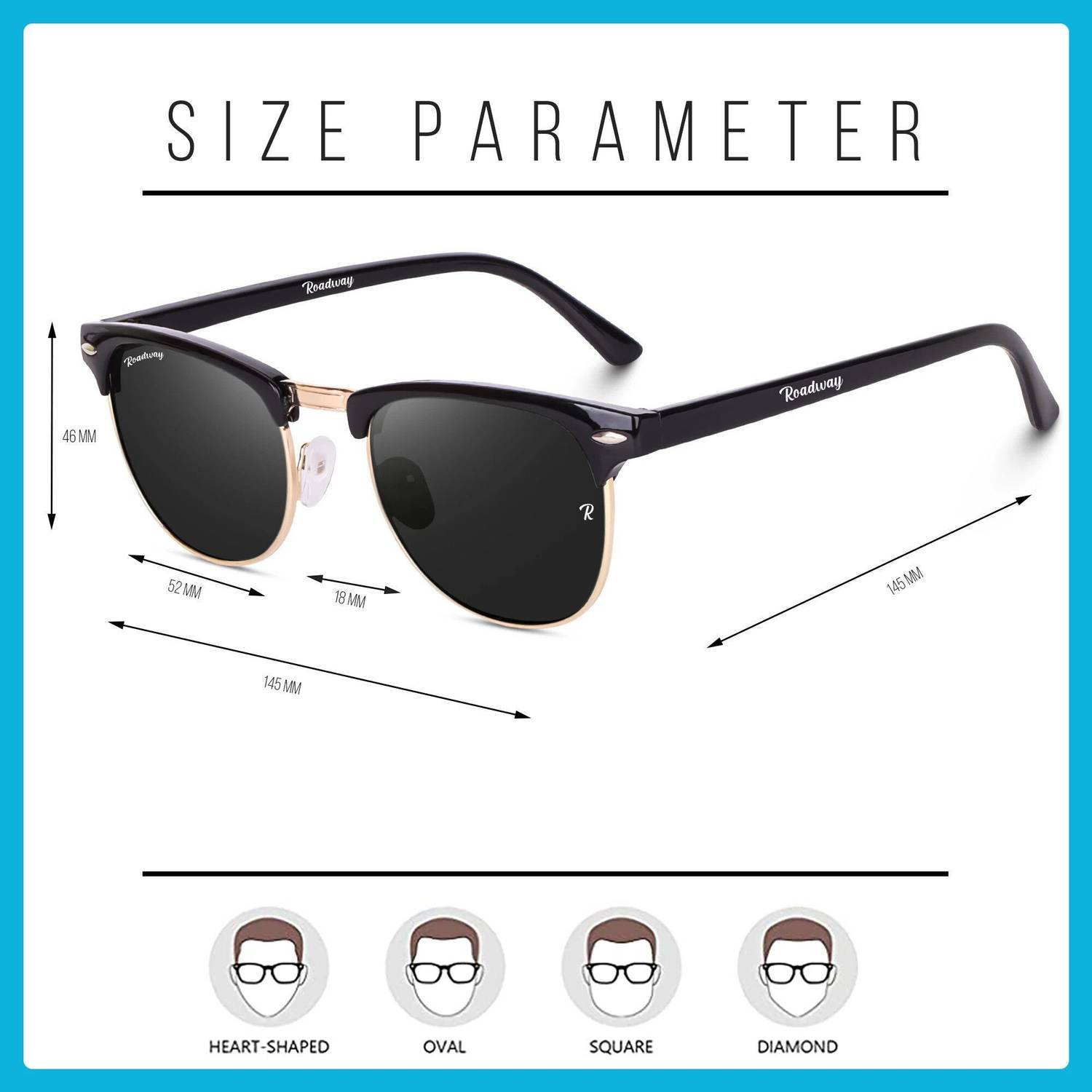 ROADWAY Clubmaster Sunglasses - Image 5