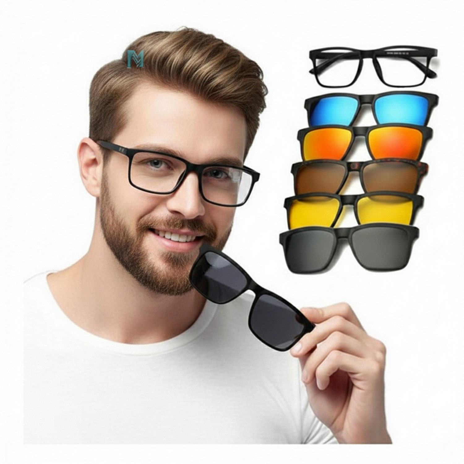 Image of TheDarker Retro Square, Spectacle , Shield Sunglasses