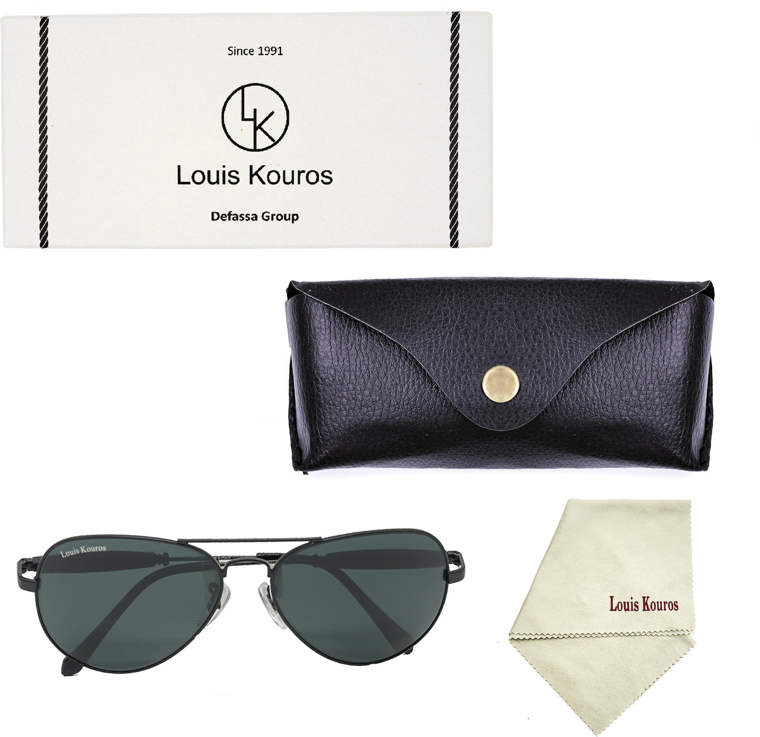 Image of LOUIS KOUROS Aviator Sunglasses