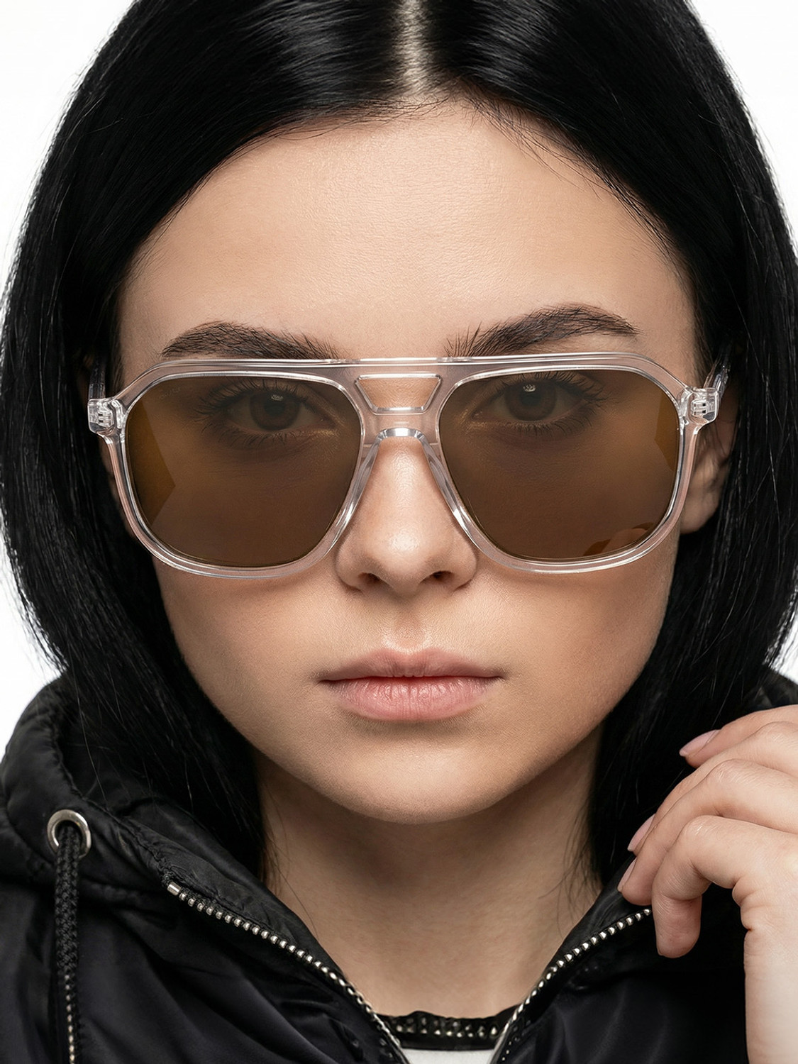 Image of john jacobs Polarized, UV Protection Aviator Sunglasses (56) (For Men & Women, Brown)