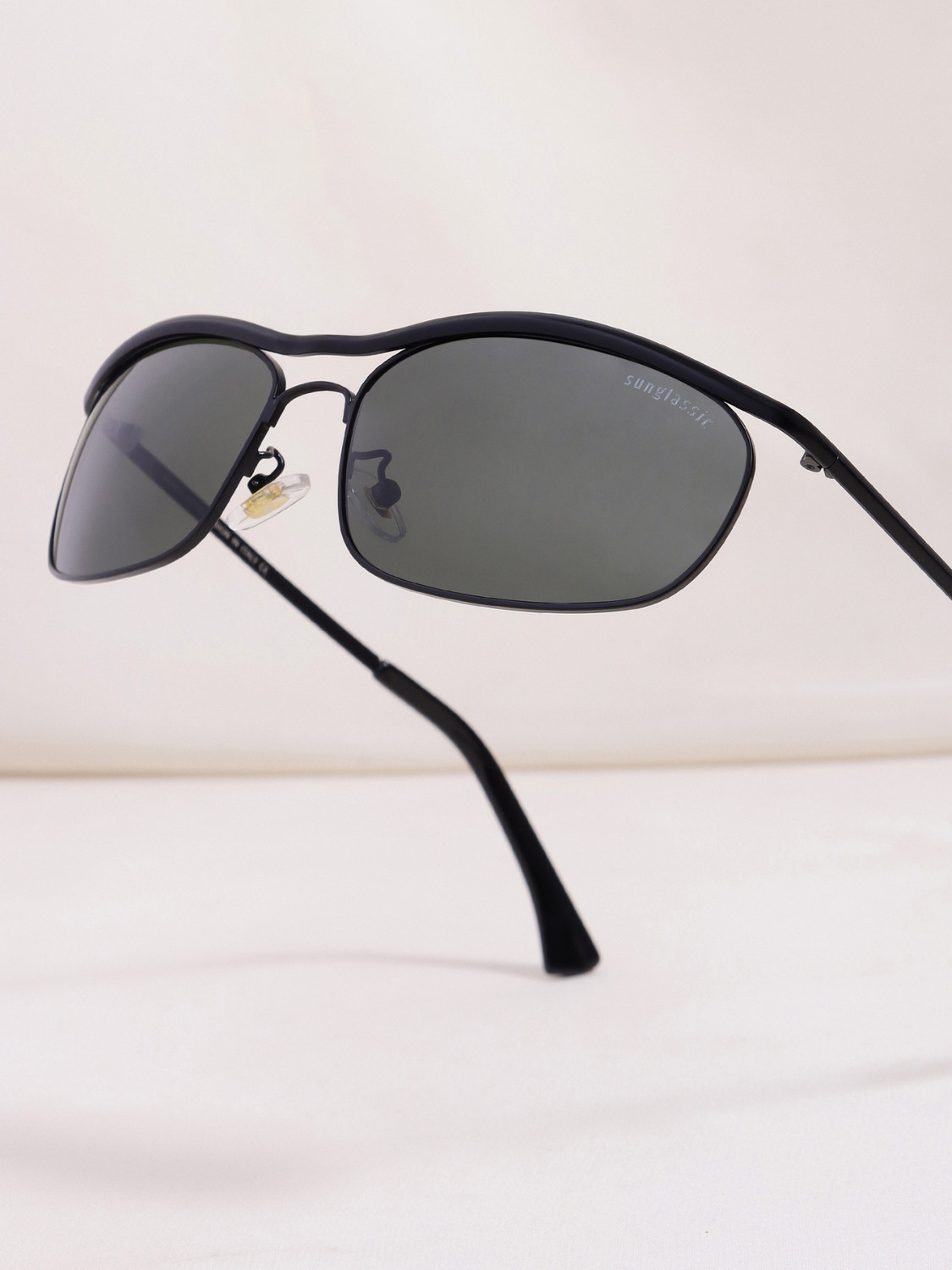 Image of SUNGLASSIC Polarized, UV Protection Rectangular Sunglasses (62) (For Men & Women, Green)