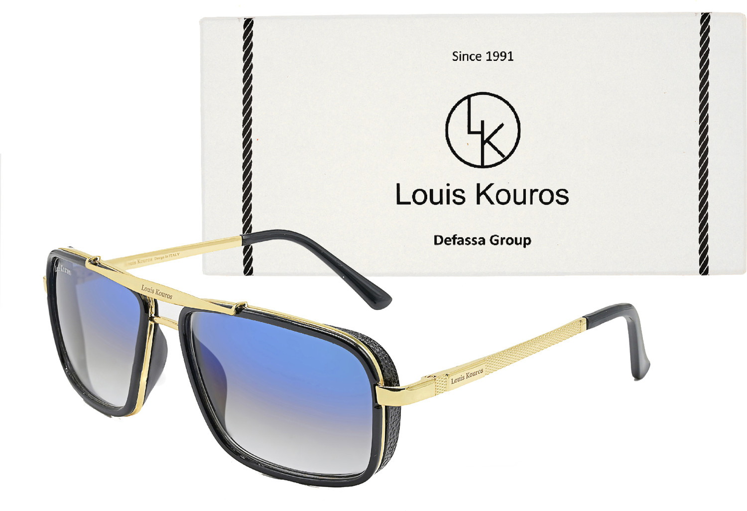 Image of LOUIS KOUROS Retro Square Sunglasses