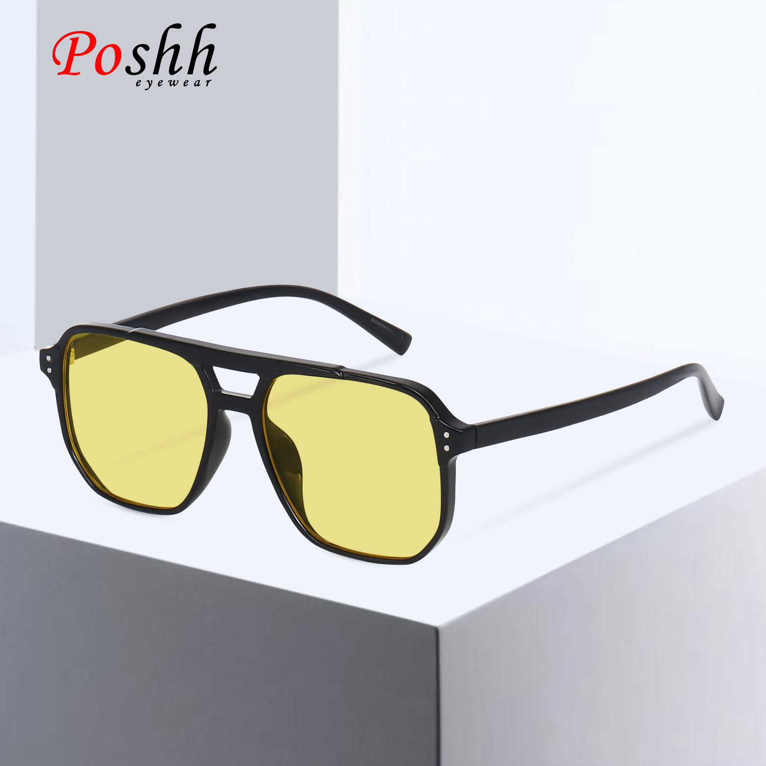 Image of Poshh eyewear Retro Square Sunglasses