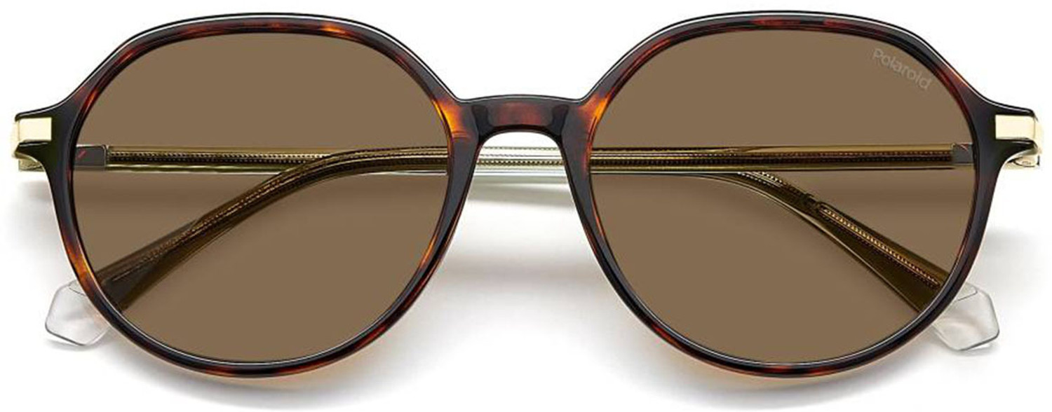 Image of POLAROID Polarized Oval Sunglasses (53) (For Men & Women, Brown)