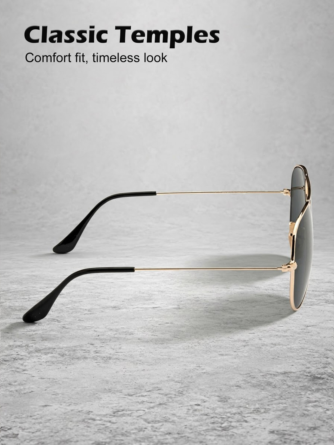 Image of ROYAL SON UV Protection Aviator Sunglasses (58) (For Men & Women, Black)