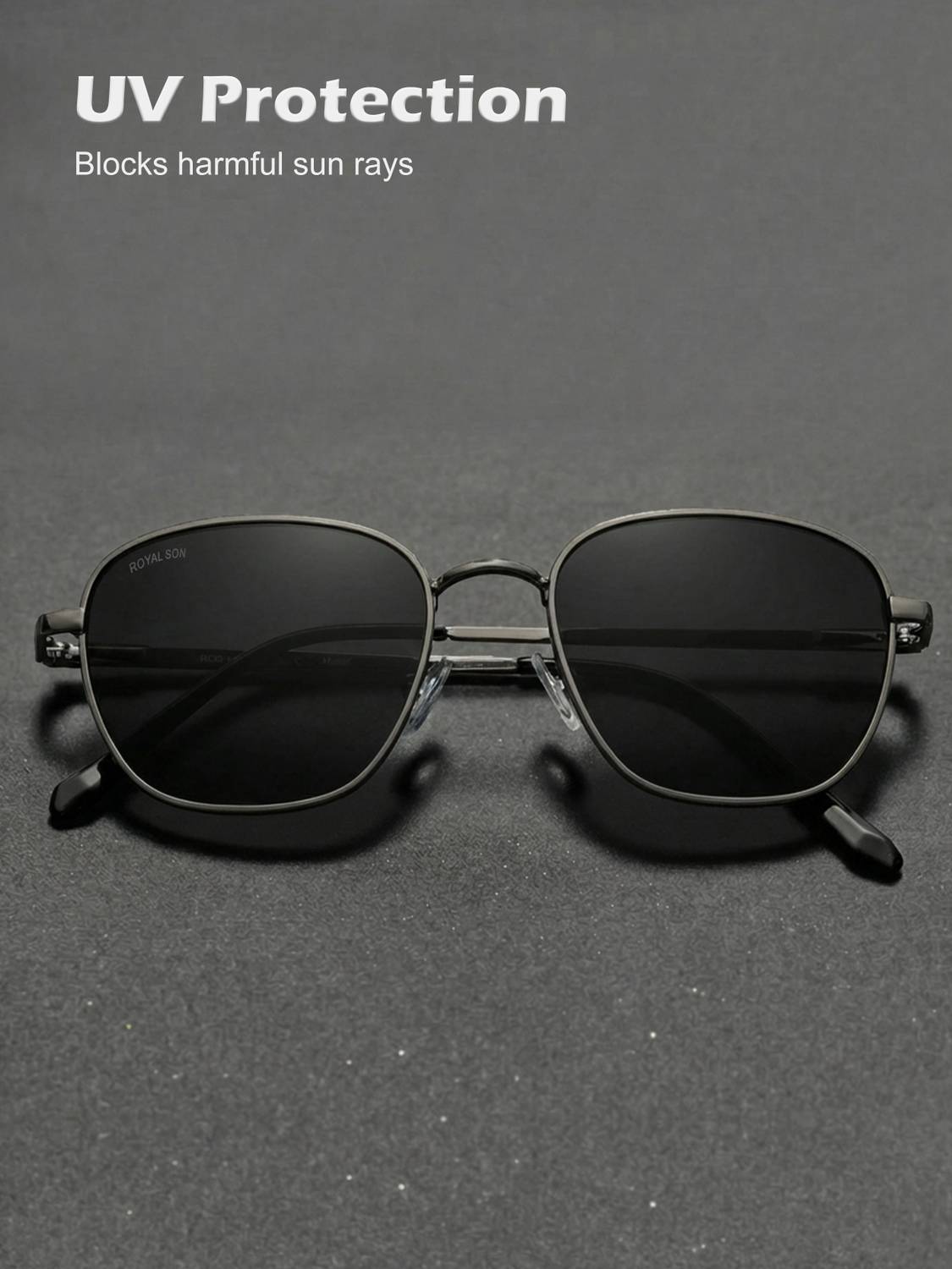 ROYAL SON Retro Square Sunglasses - Image 3